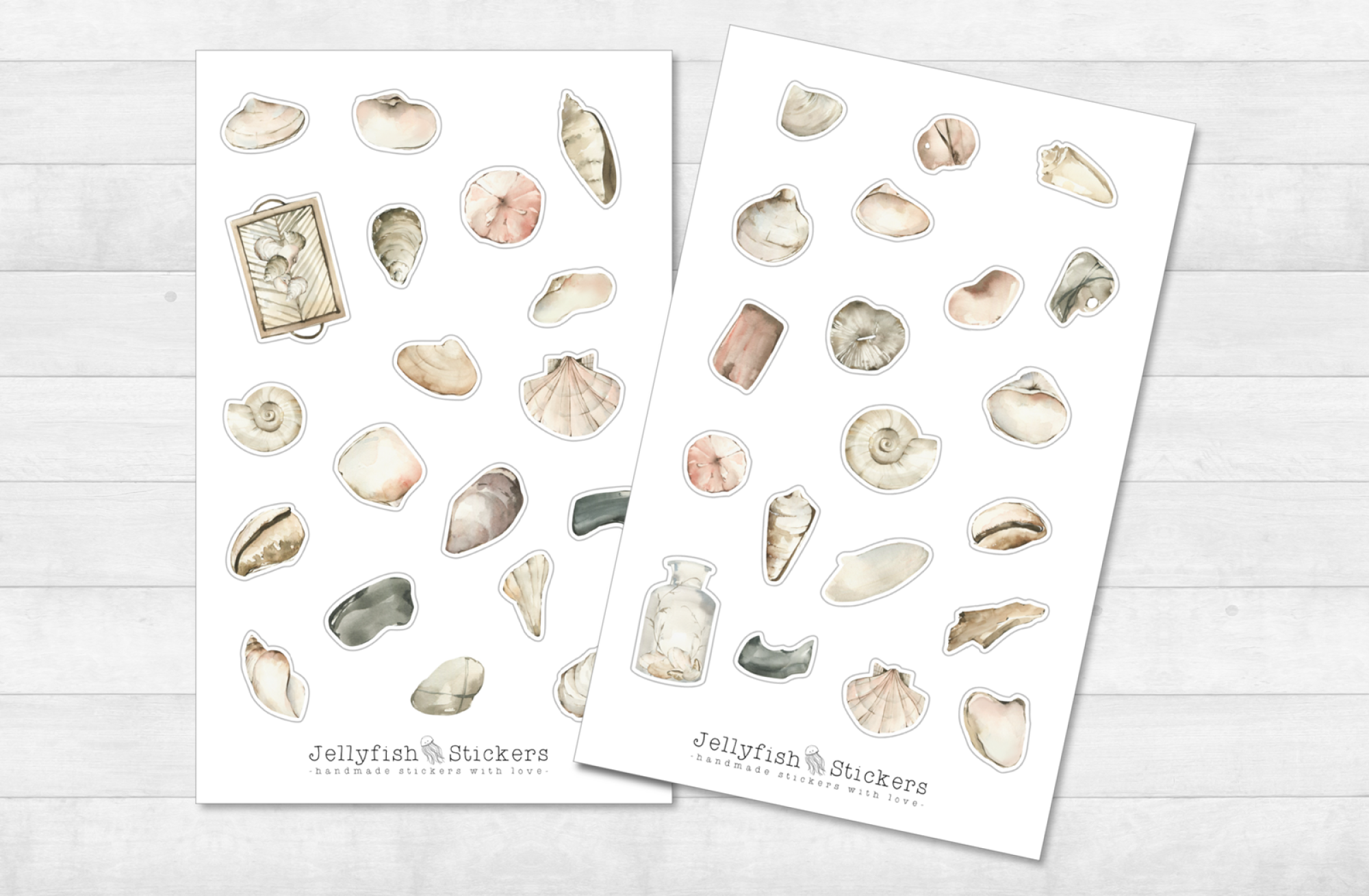 Muscheln Sticker Set