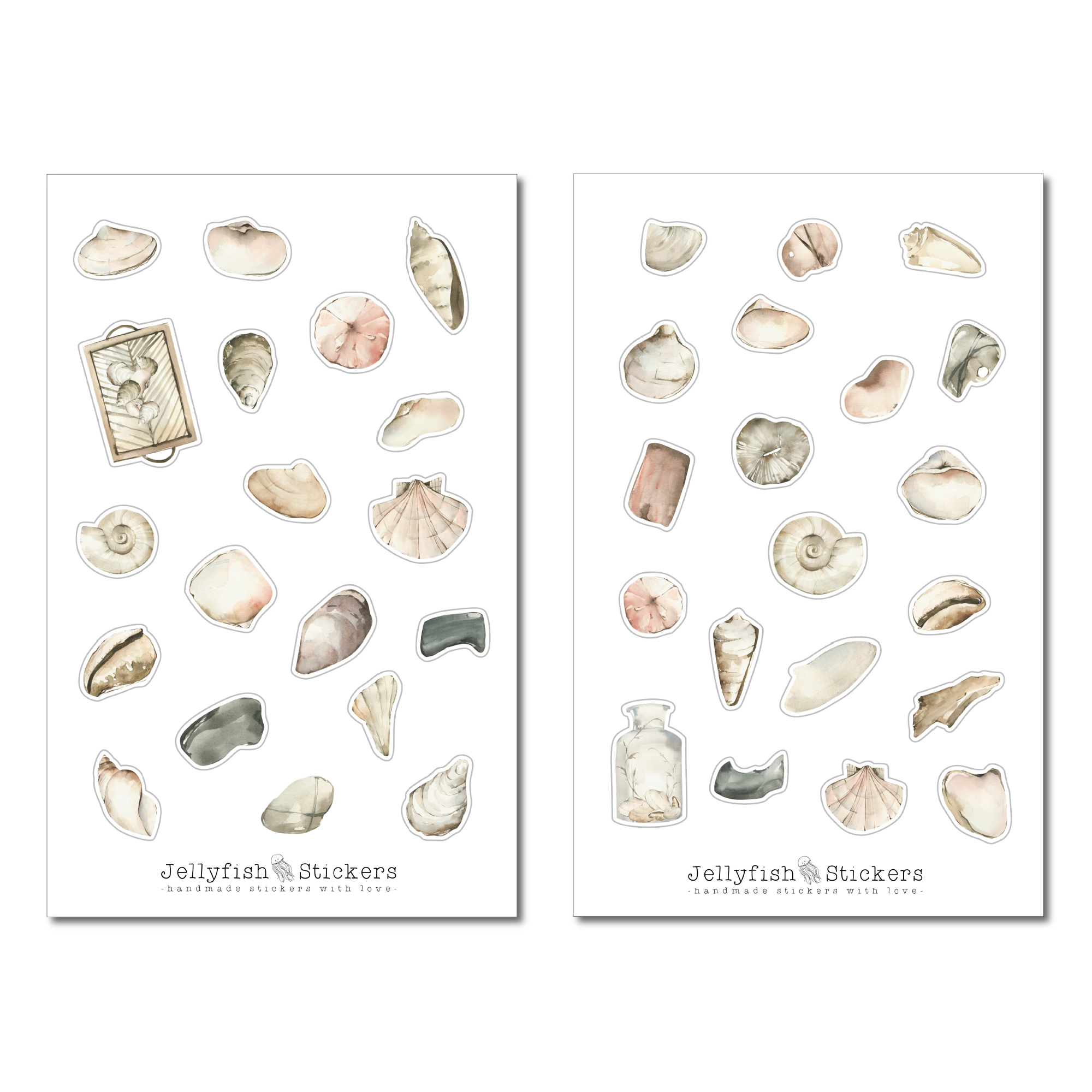 Muscheln Sticker Set