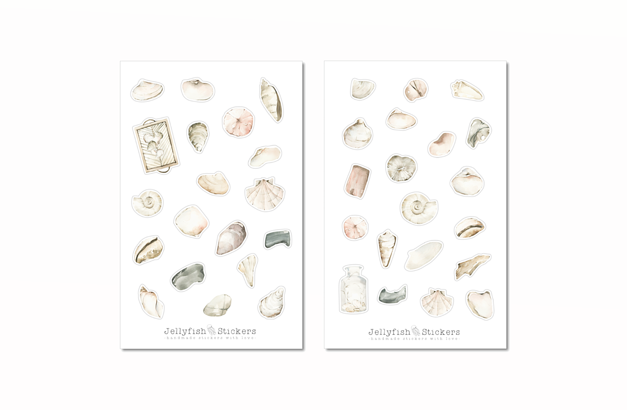 Muscheln Sticker Set