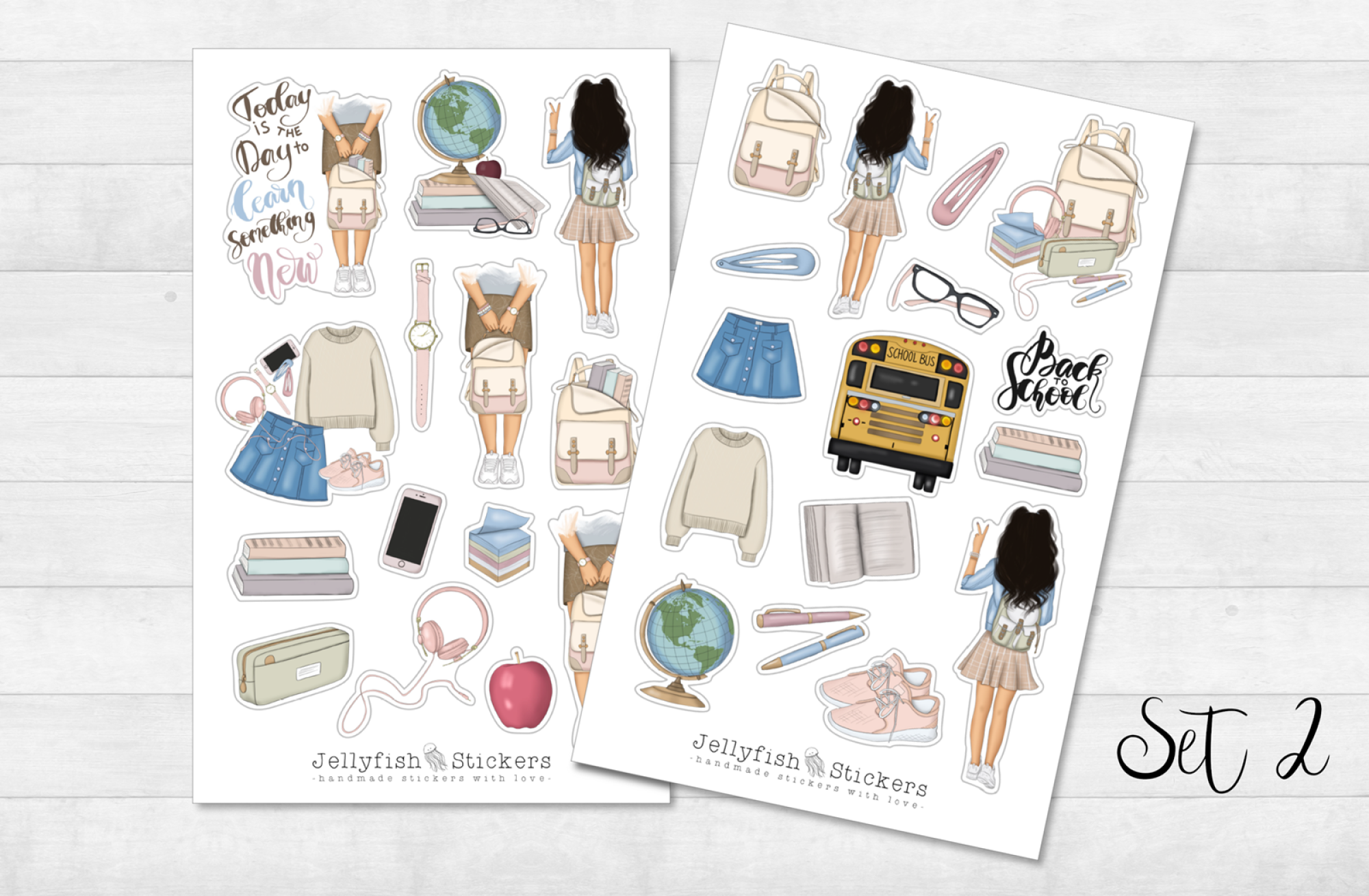 Girls School Sticker Set