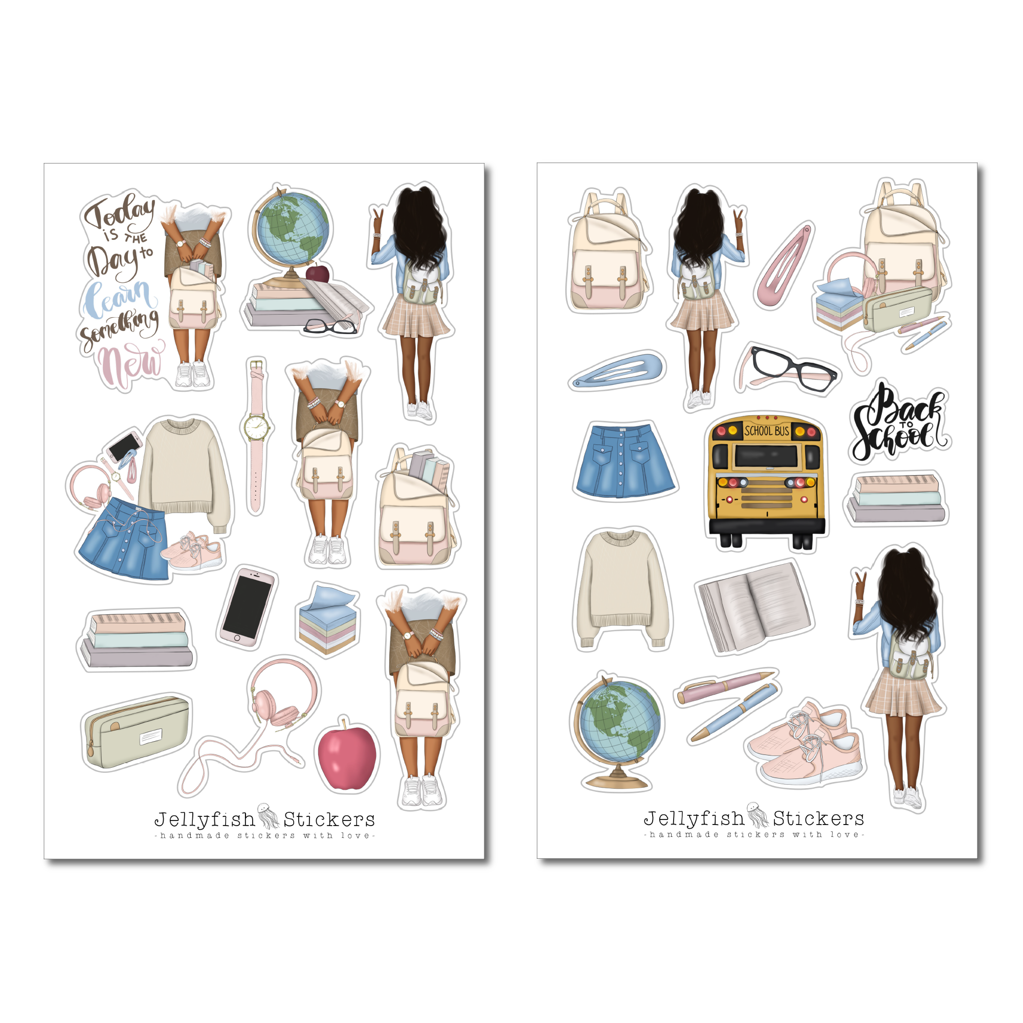 Girls School Sticker Set