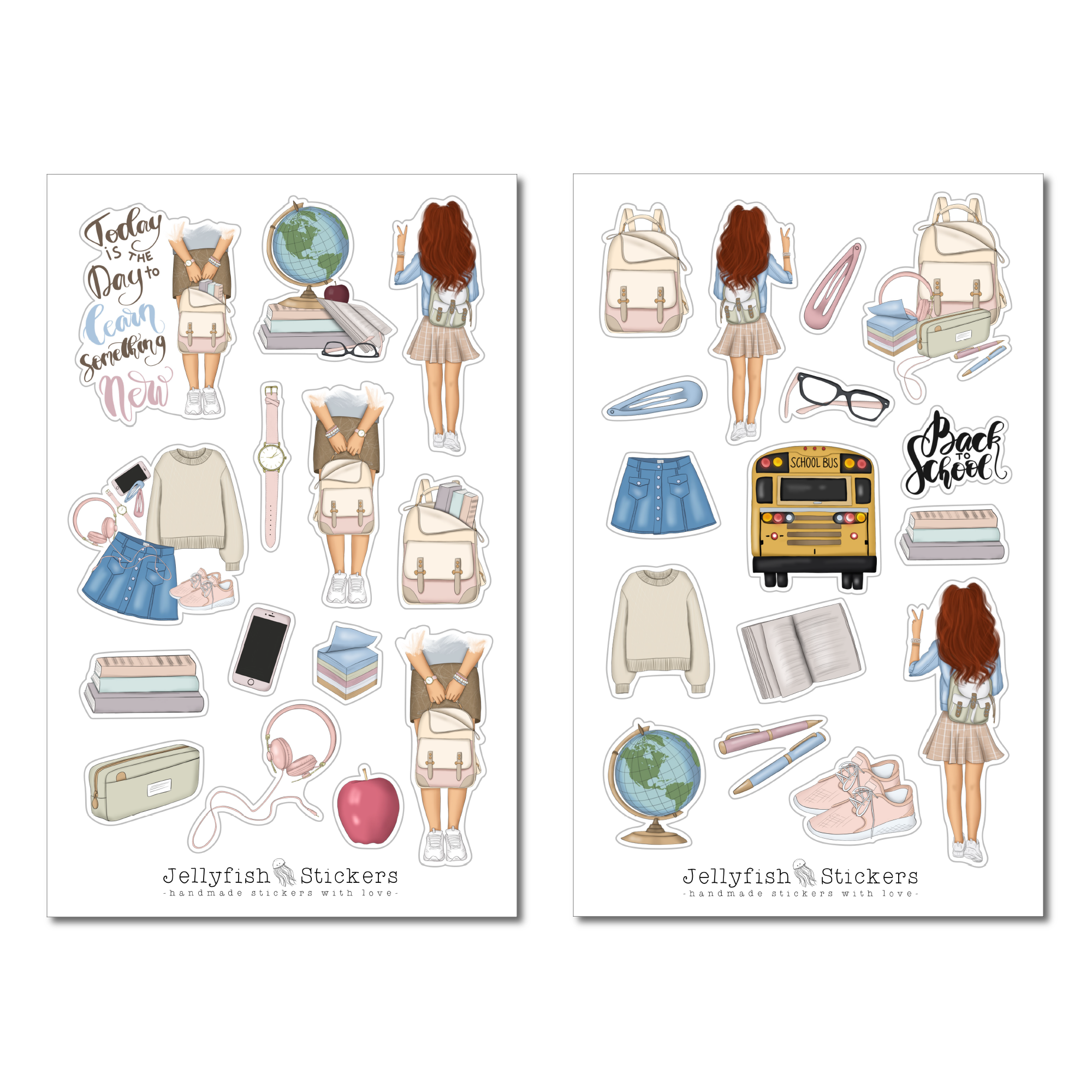 Girls School Sticker Set