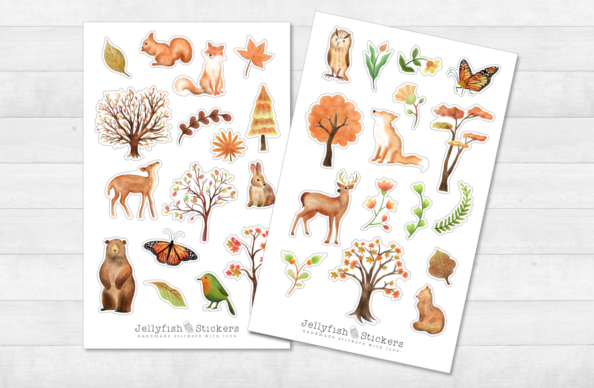 Autumn Animals Sticker Set