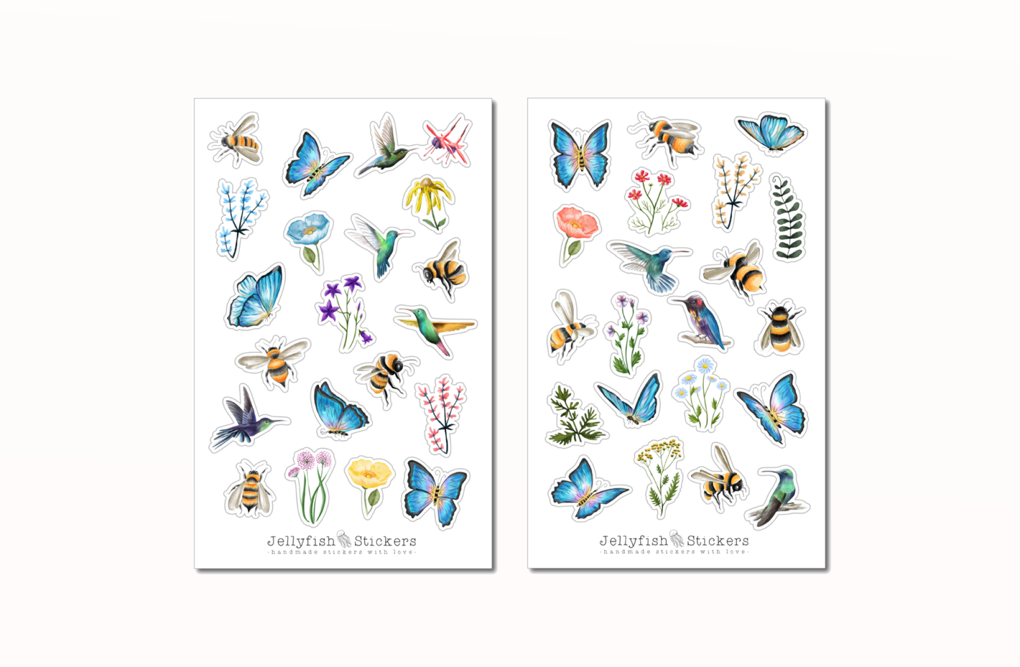 Birds and Insects Sticker Set
