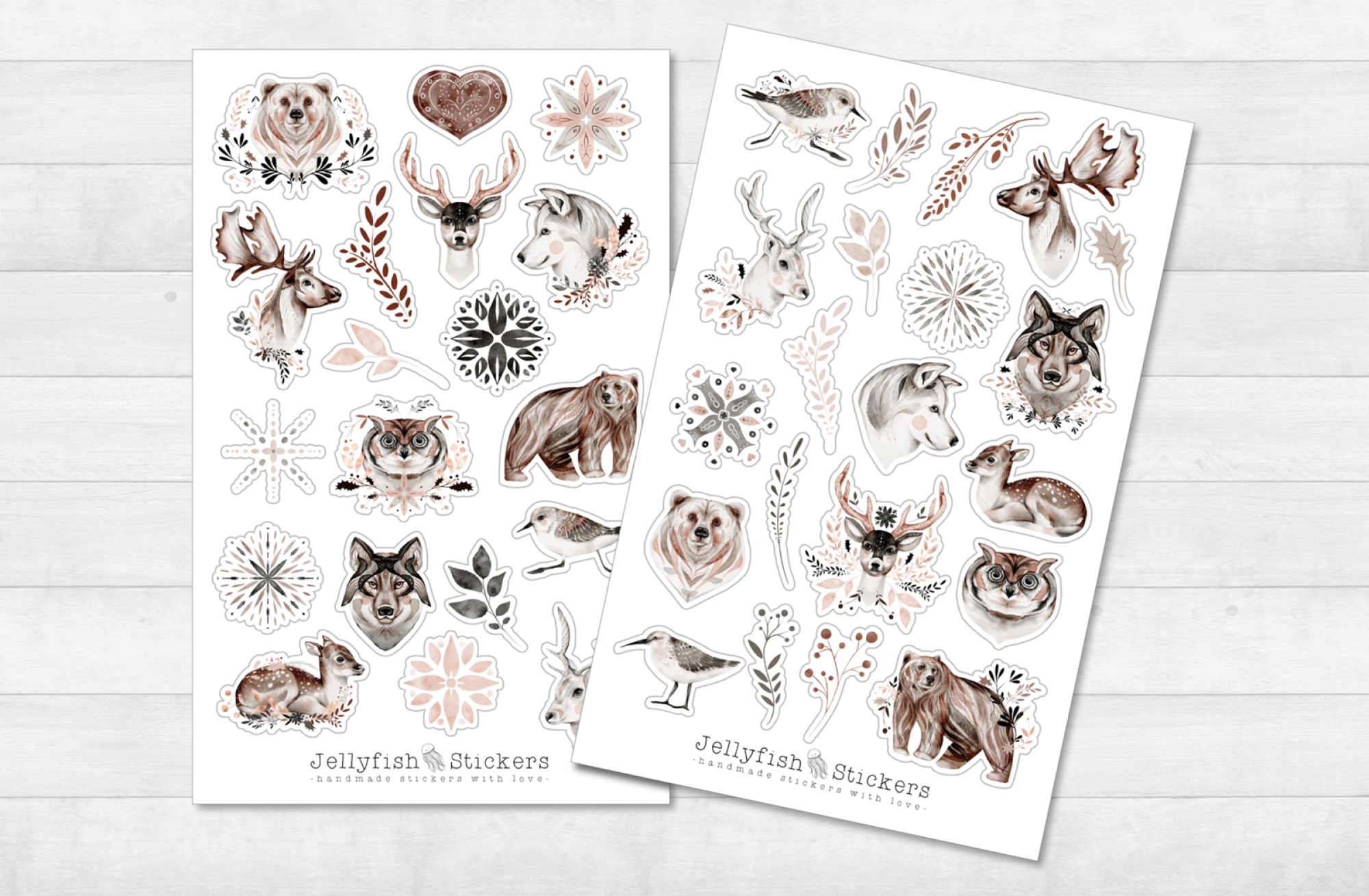 Mystical Forest Animals Sticker Set