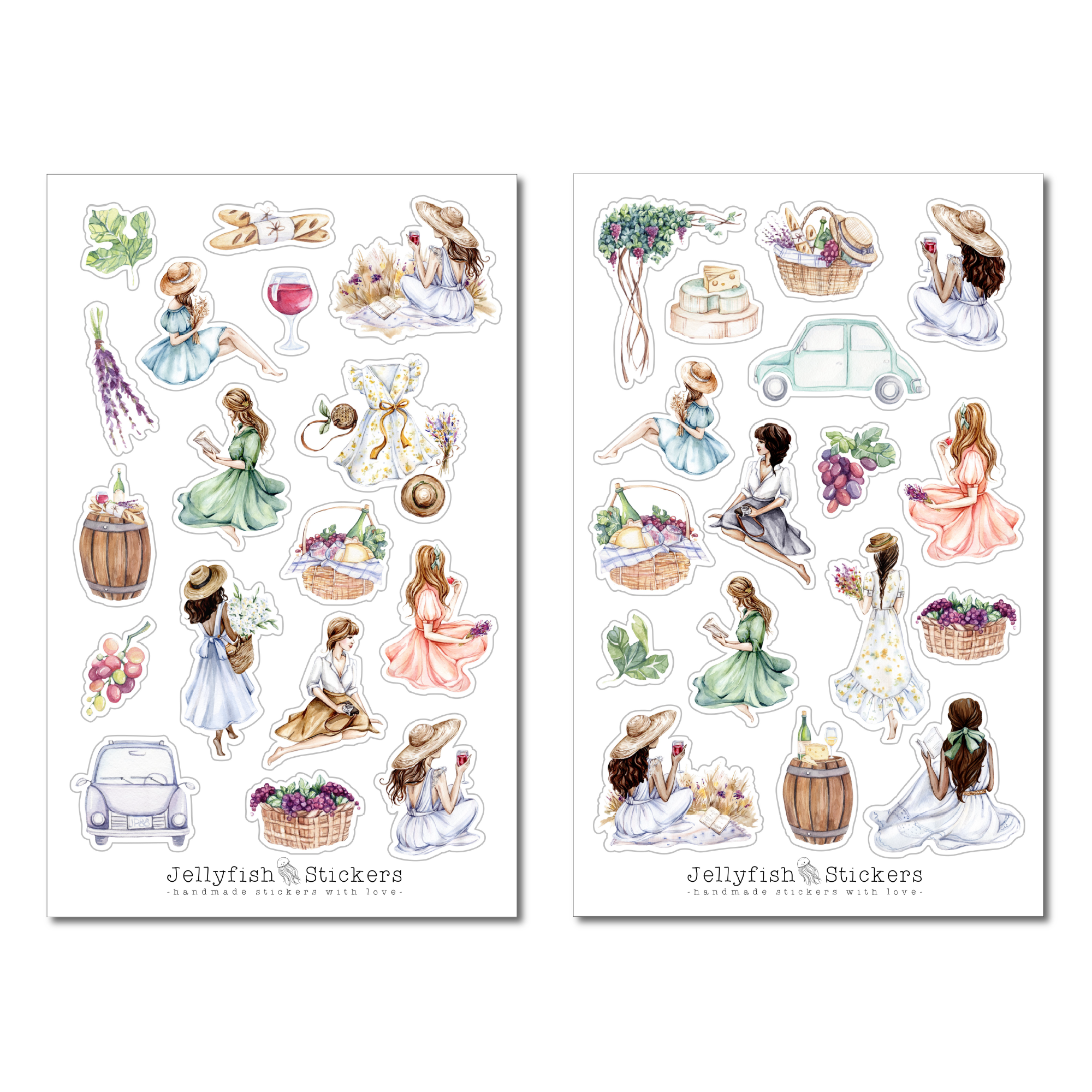 Girls Picnic Sticker Set