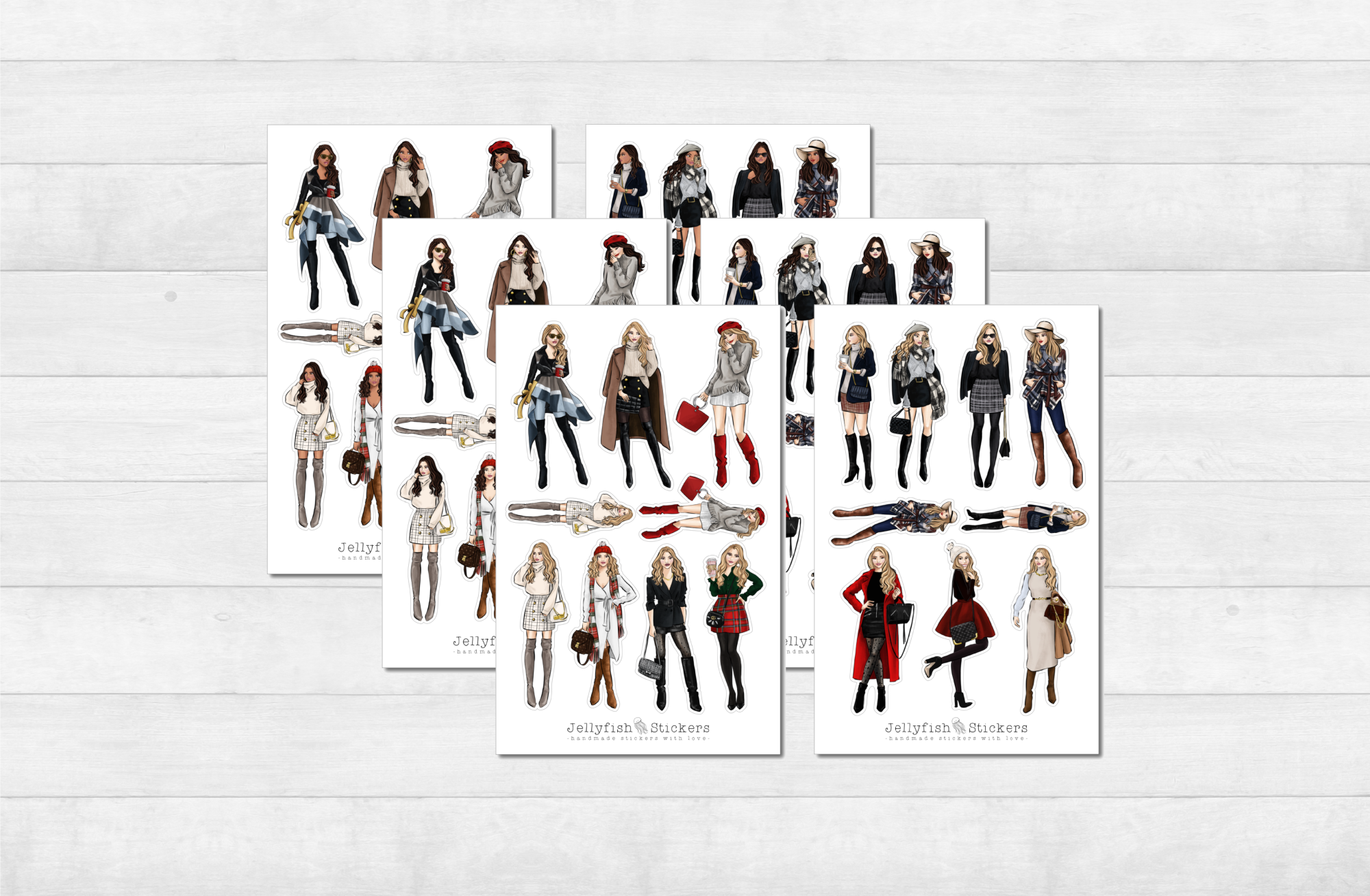 Mädchen Mode Sticker Set