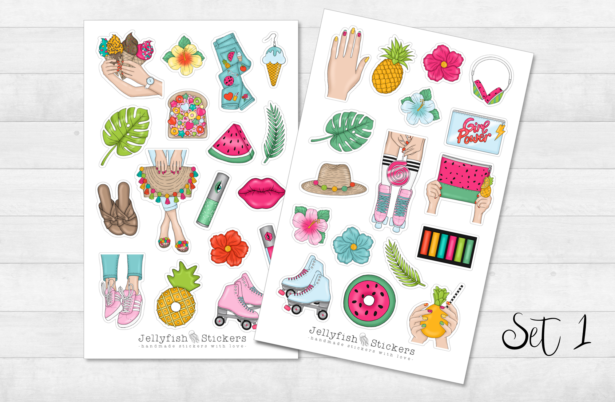 Girls Summer Sticker Set