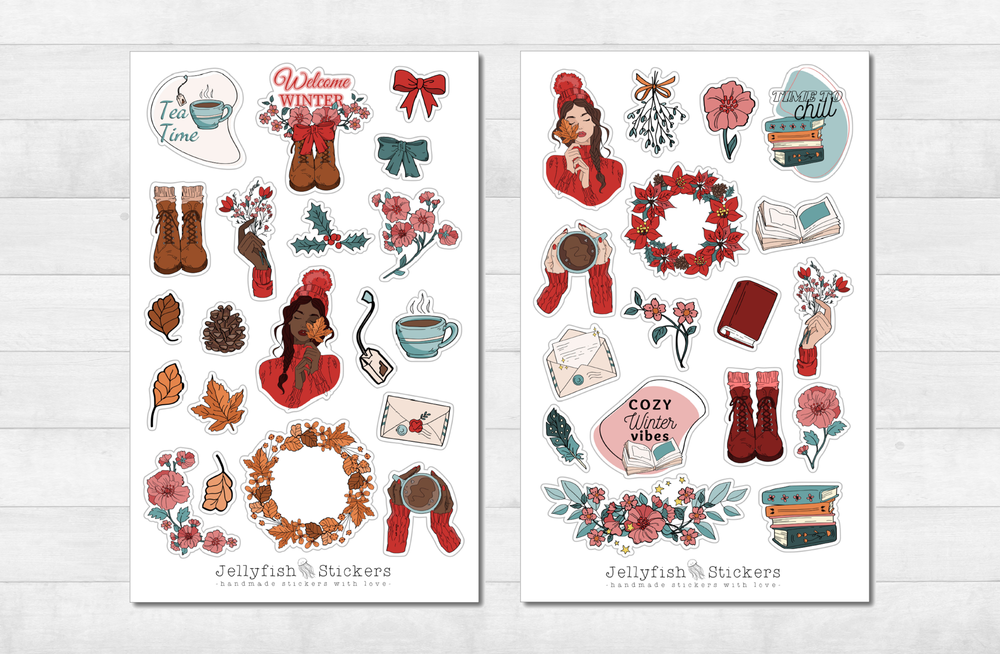 Girls Winter Sticker Set