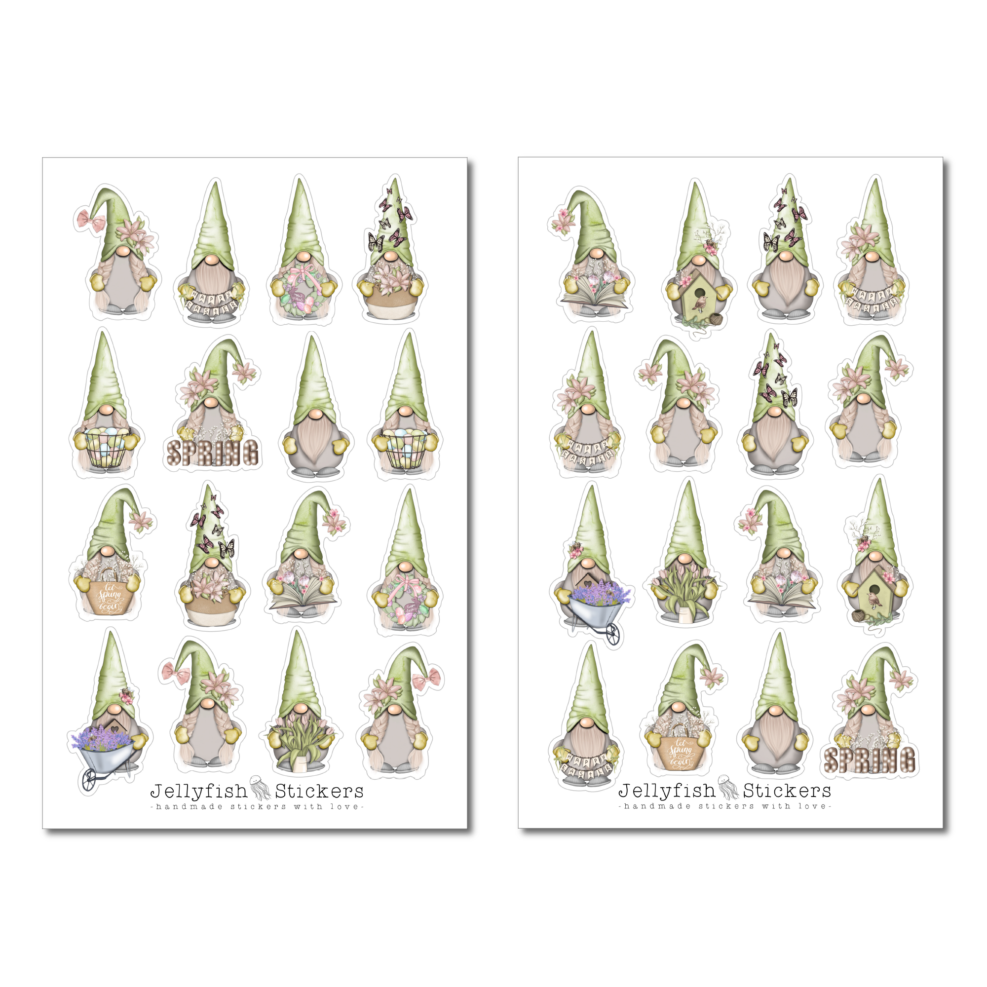 Spring Gnomes Sticker Set