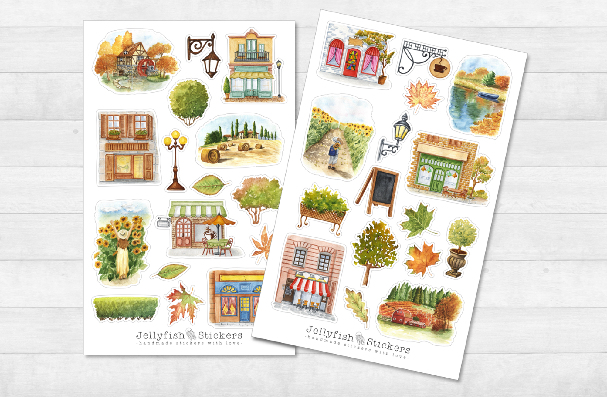 Town Autumn Sticker Set