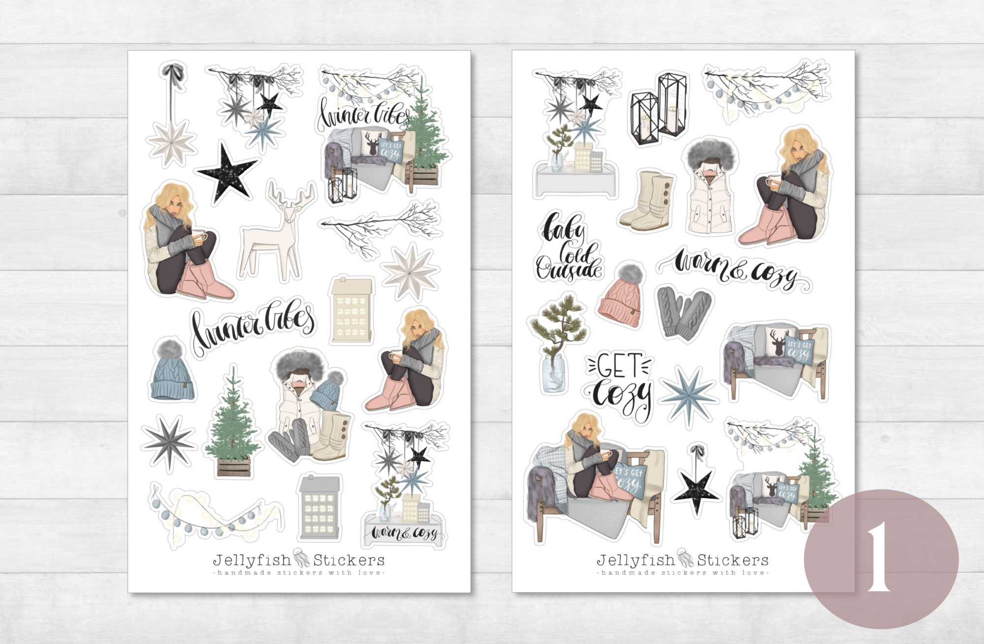 Girls Winter Sticker Set