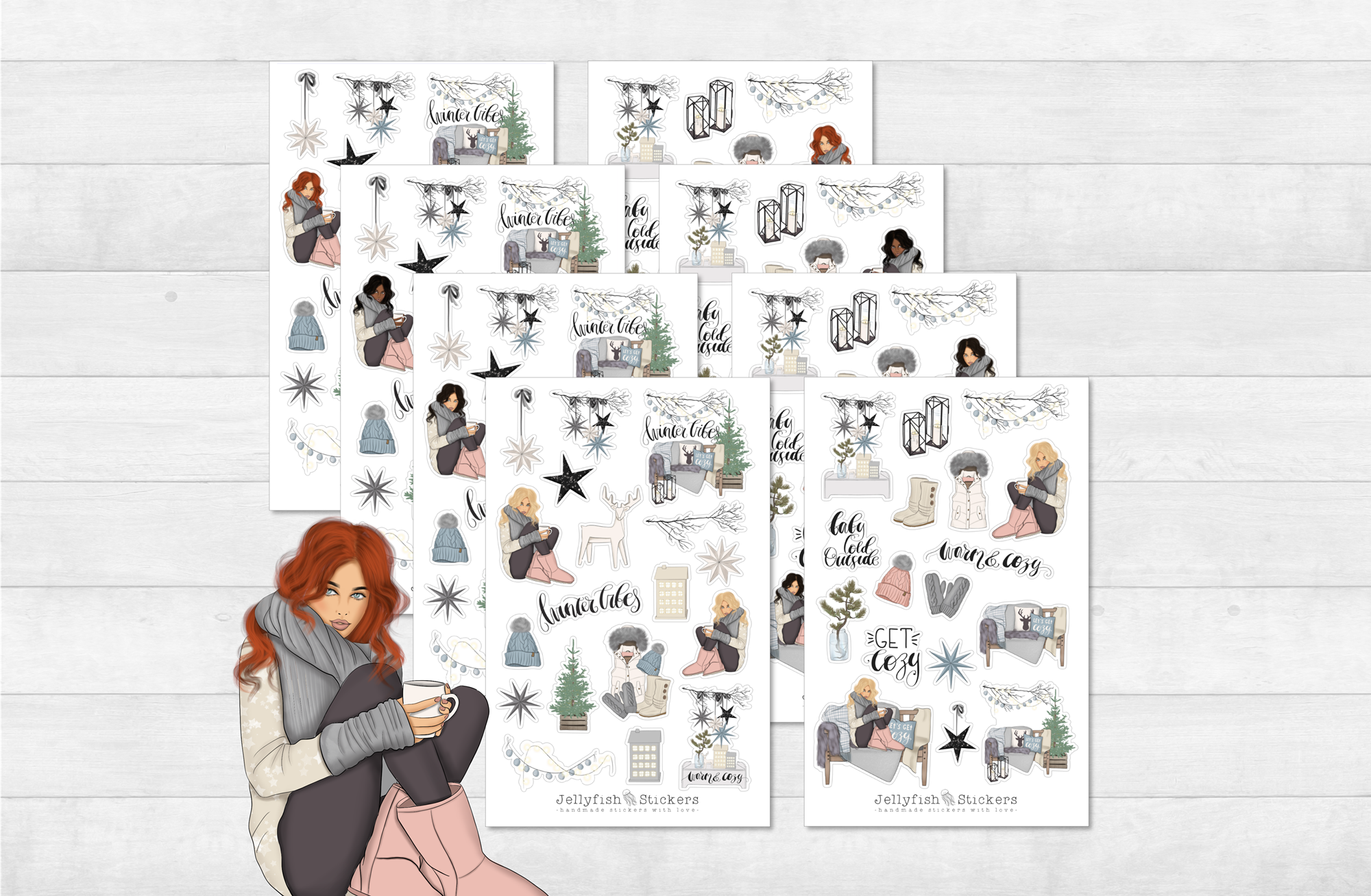 Girls Winter Sticker Set