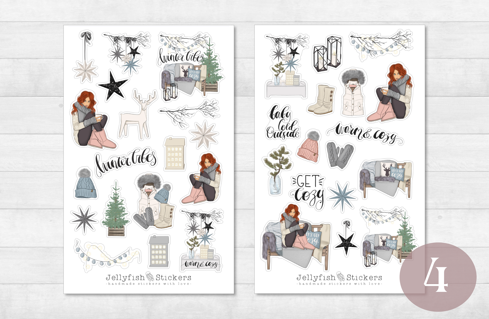 Girls Winter Sticker Set