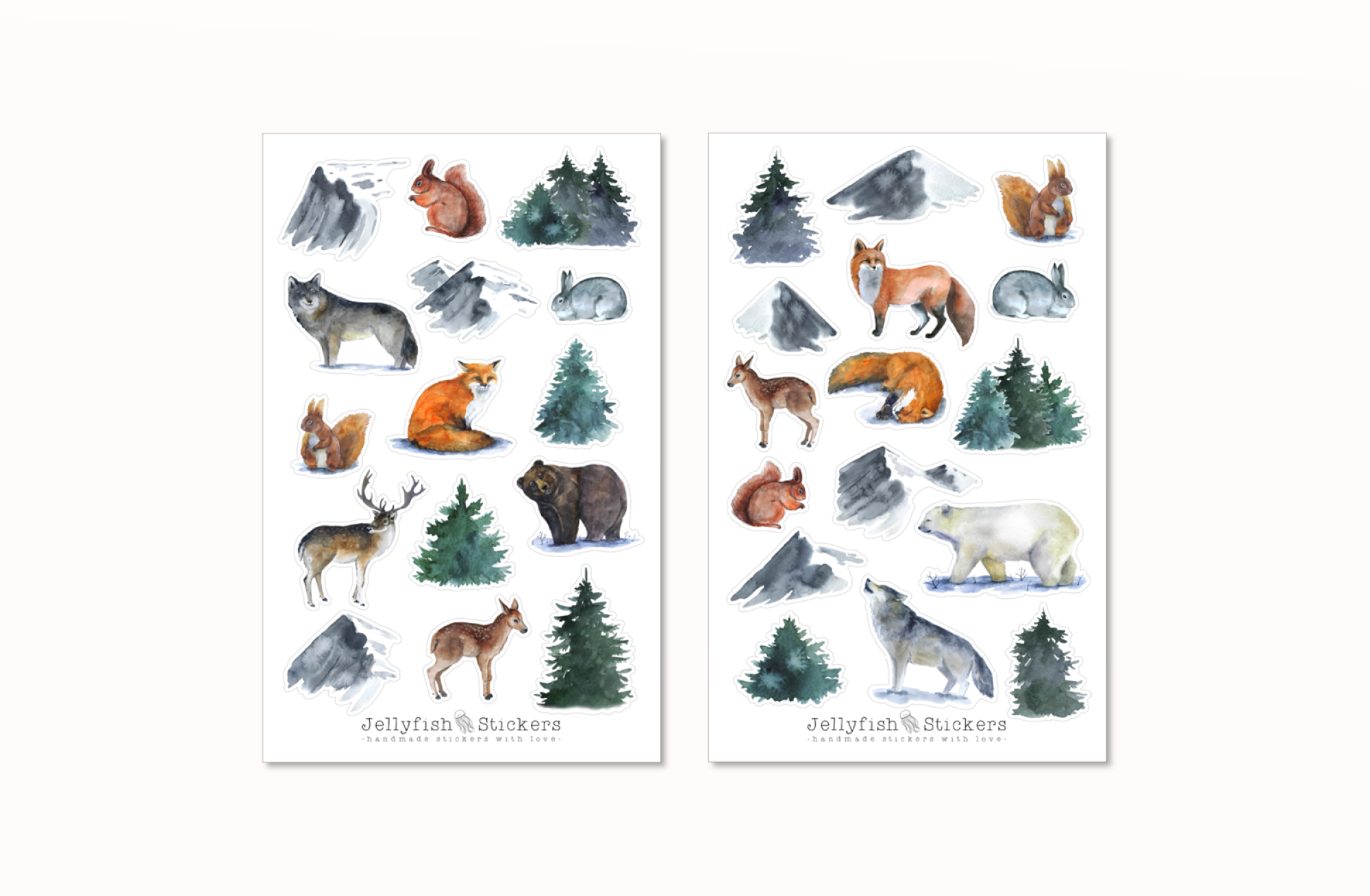 Waldtiere Sticker Set Waldtiere Sticker Set