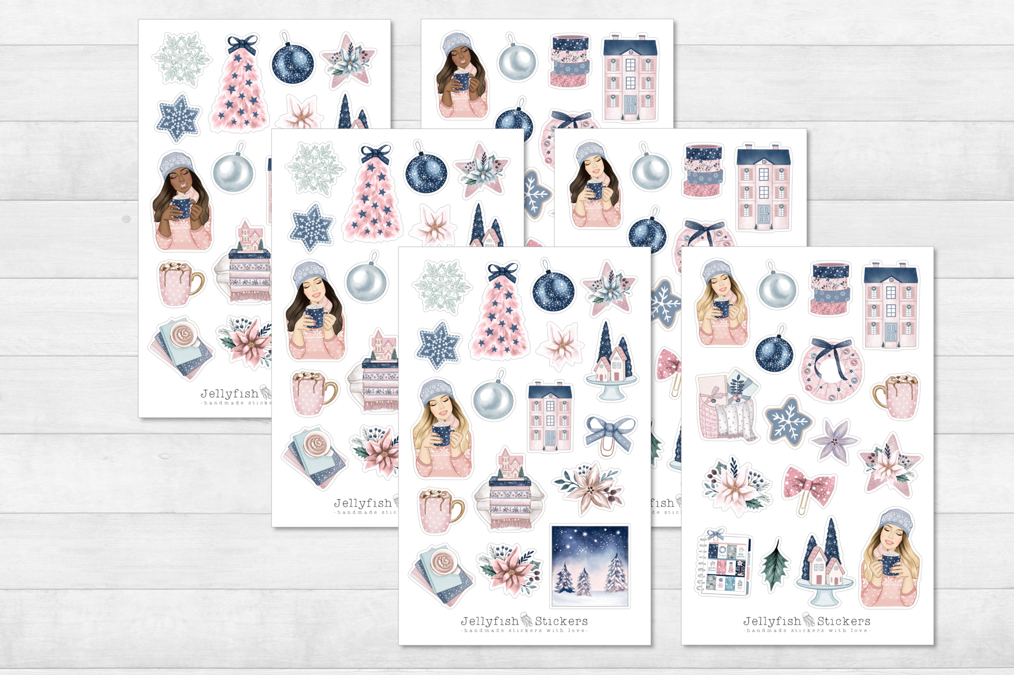 Mädchen Winter Sticker Set