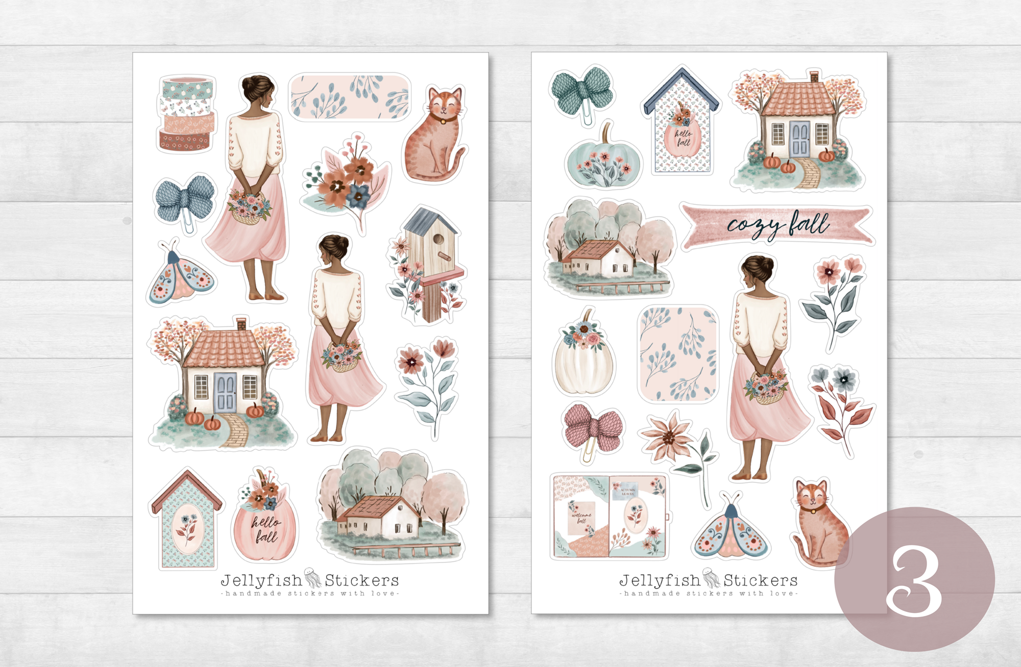 Girls Autumn Sticker Set