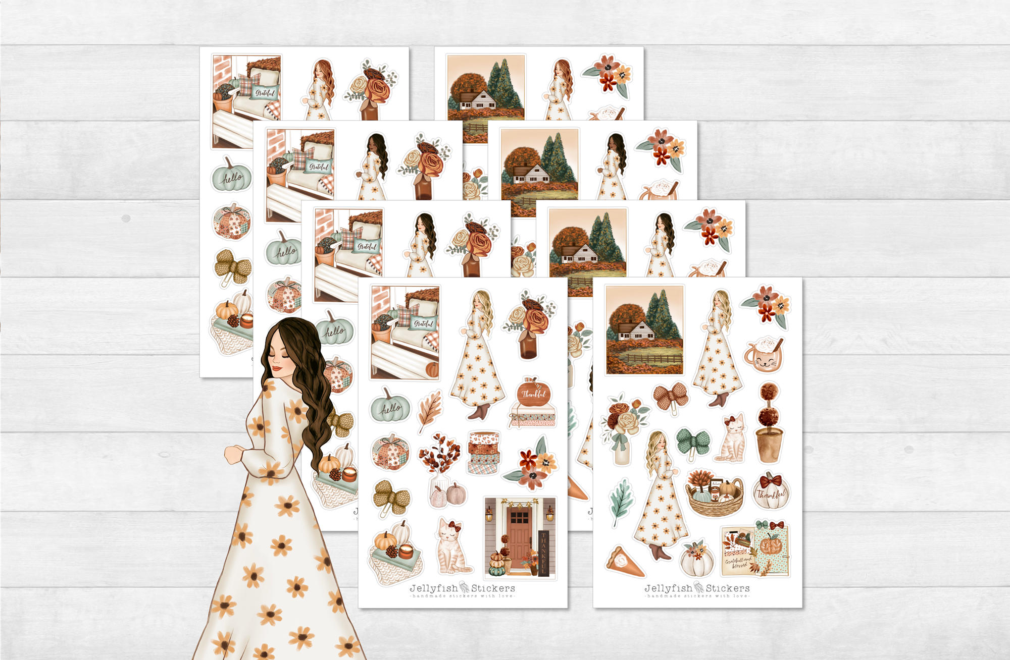 Girls Autumn Sticker Set