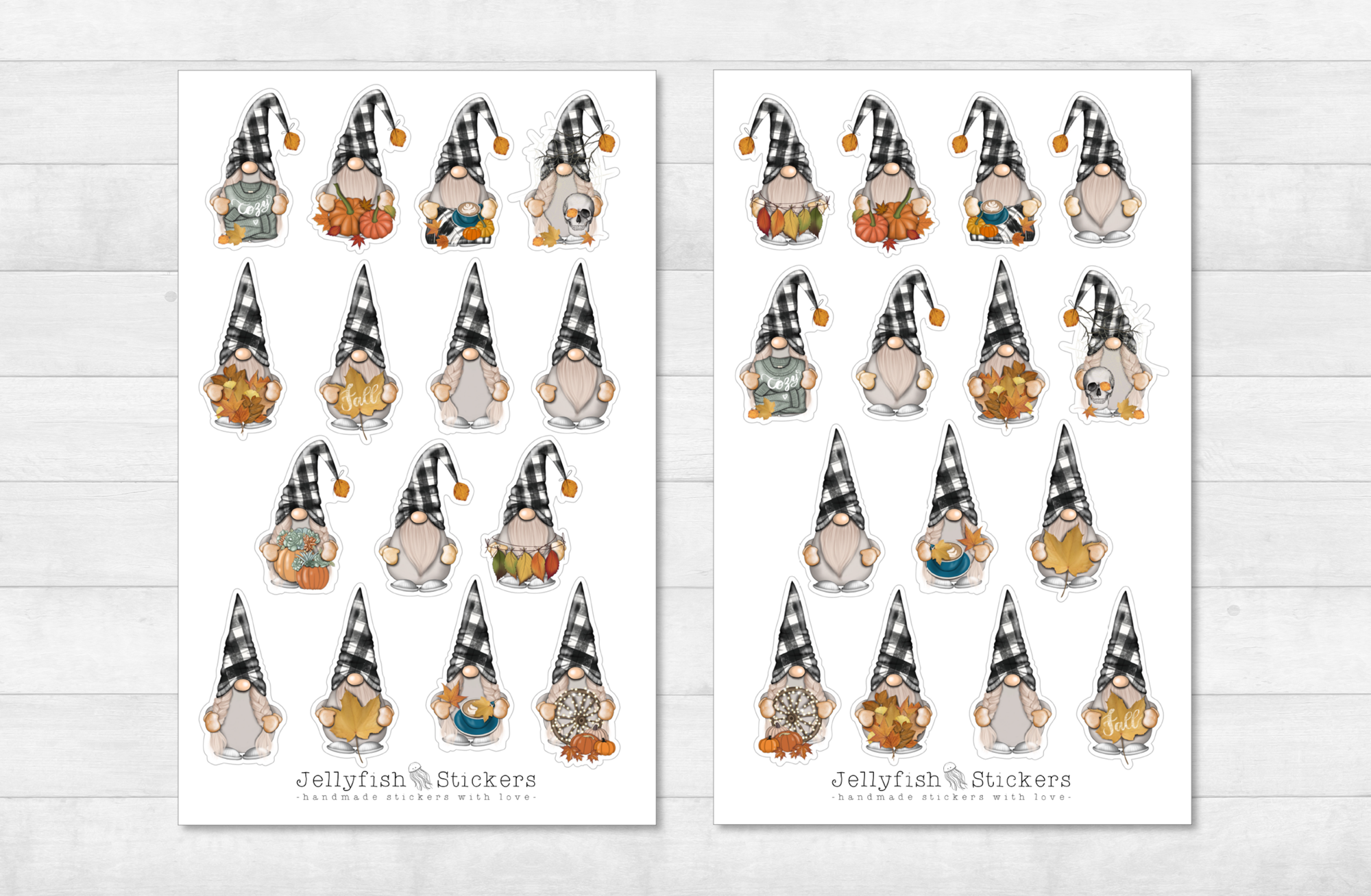 Gnomes Autumn Sticker Set