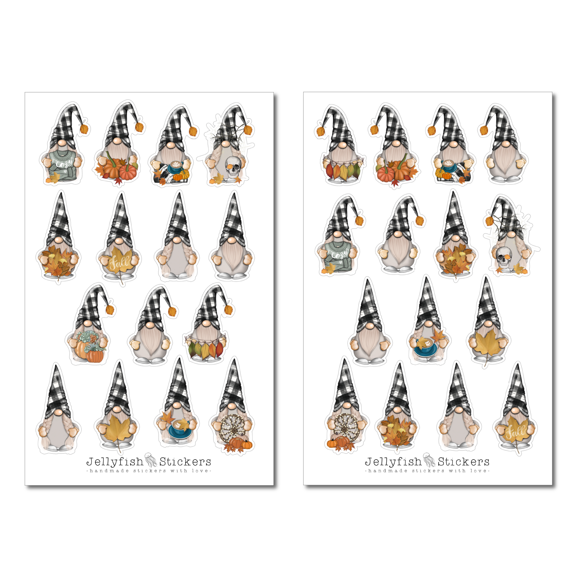 Gnome Herbst Sticker Set