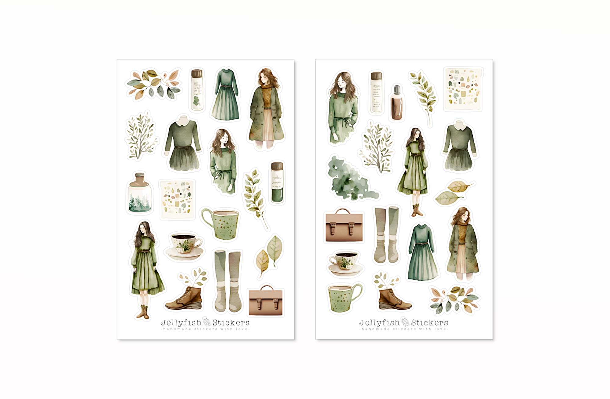 Waldgrün Sticker Set