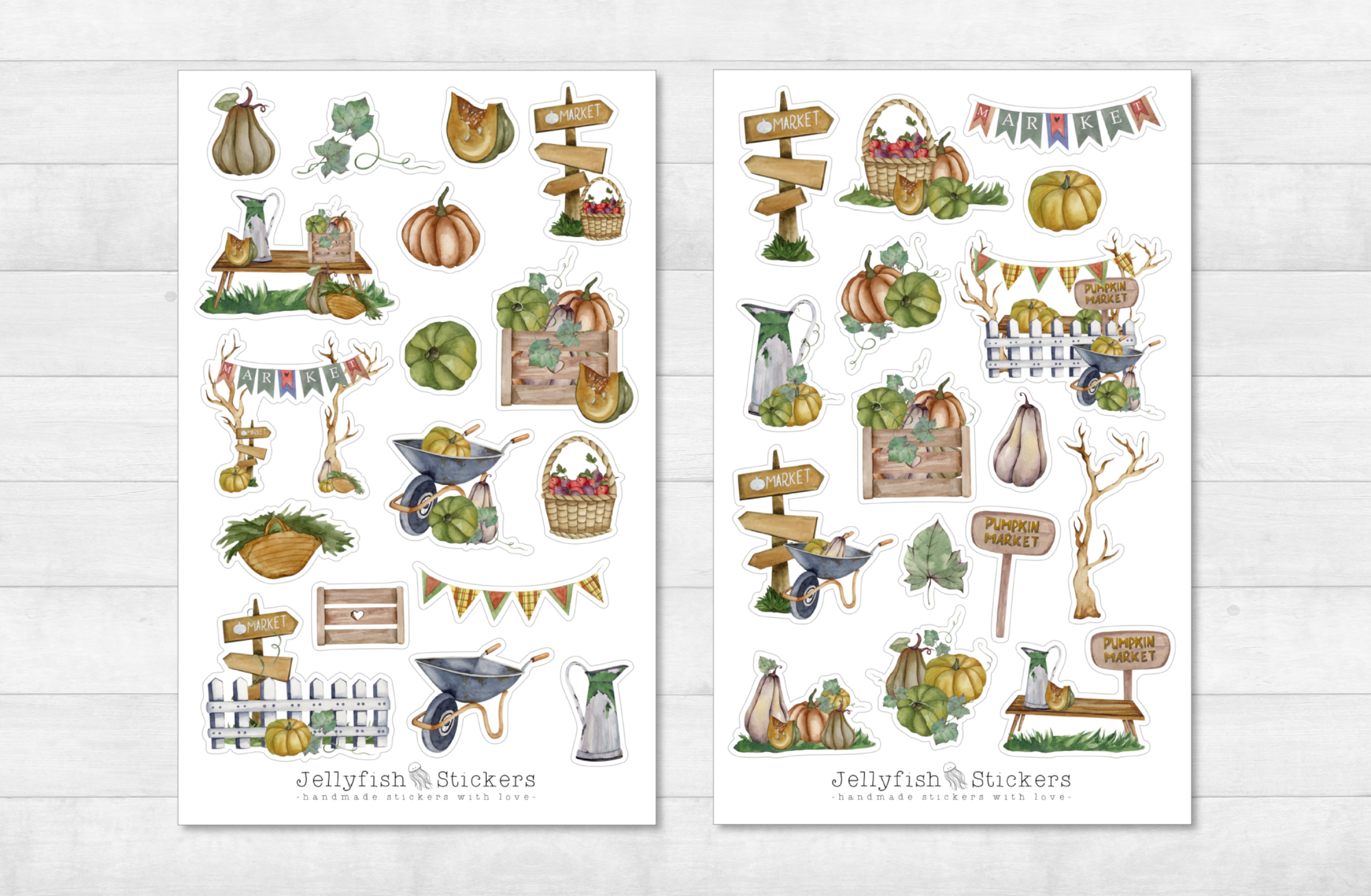 Pumpkin Garden Sticker Set