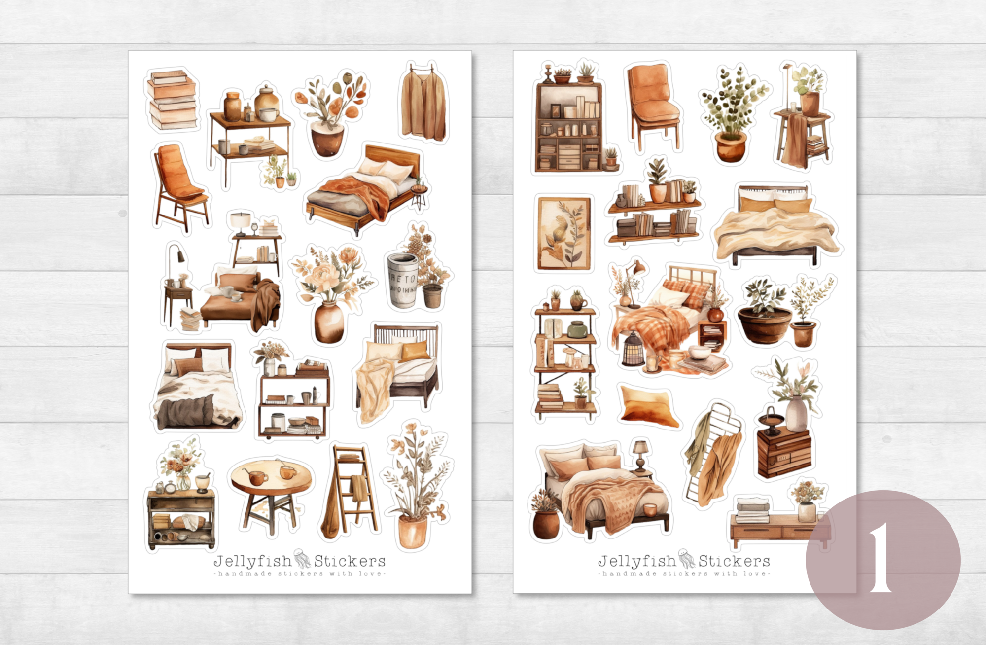 Gemütliches Zuhause Sticker Set