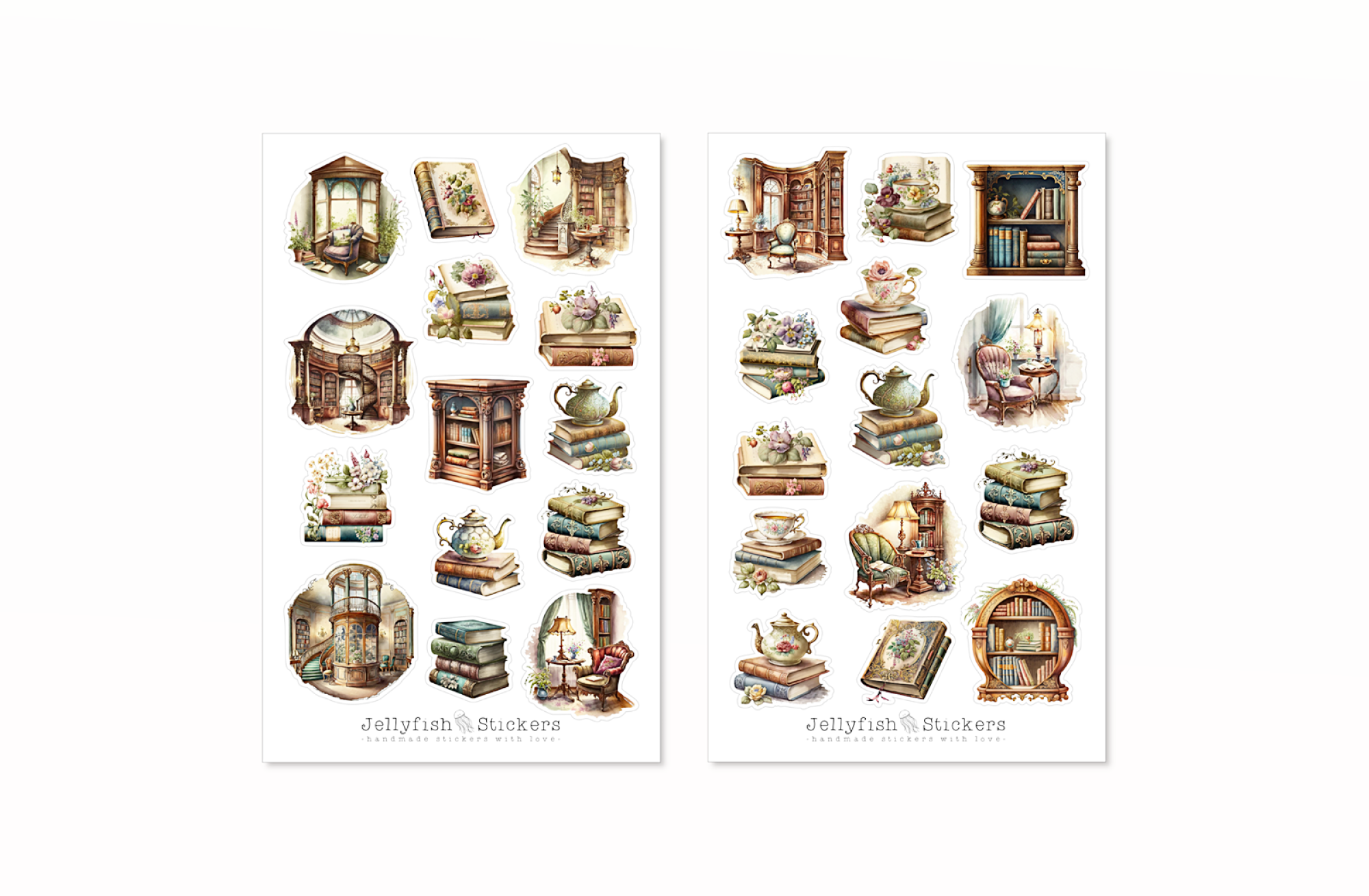 Bücher Sticker Set