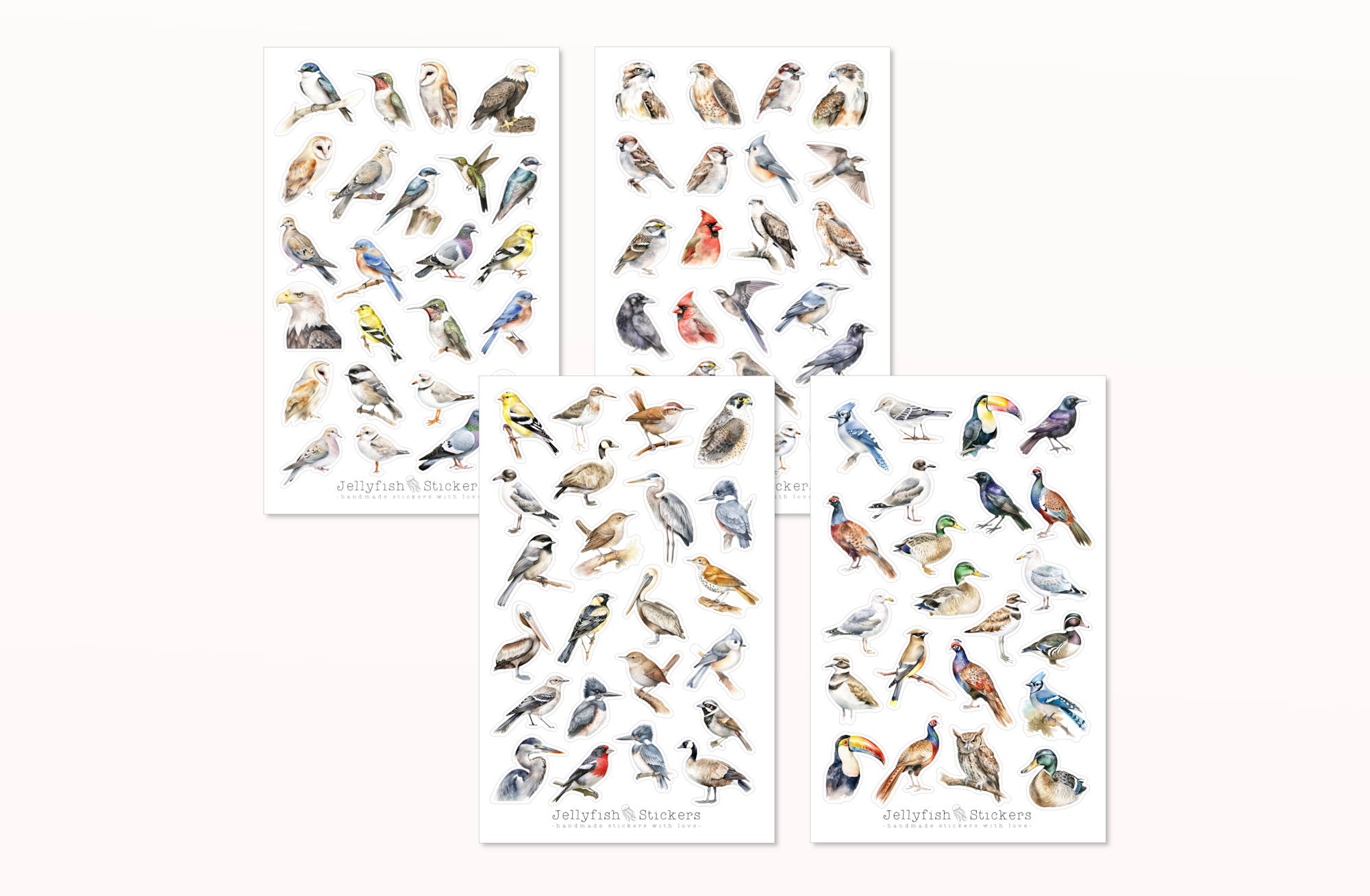 Vögel Sticker Set