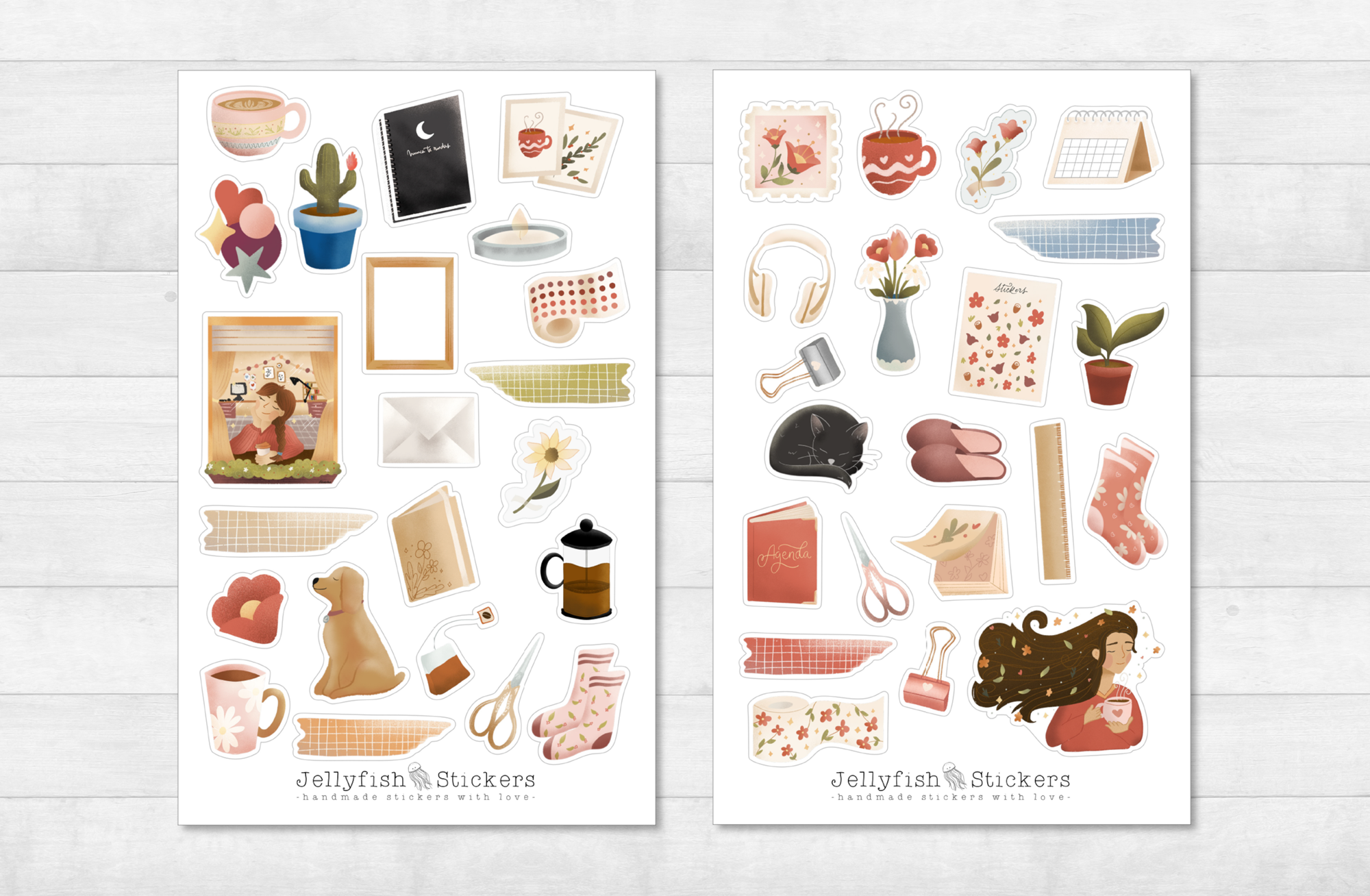 Planer Mädchen Sticker Set
