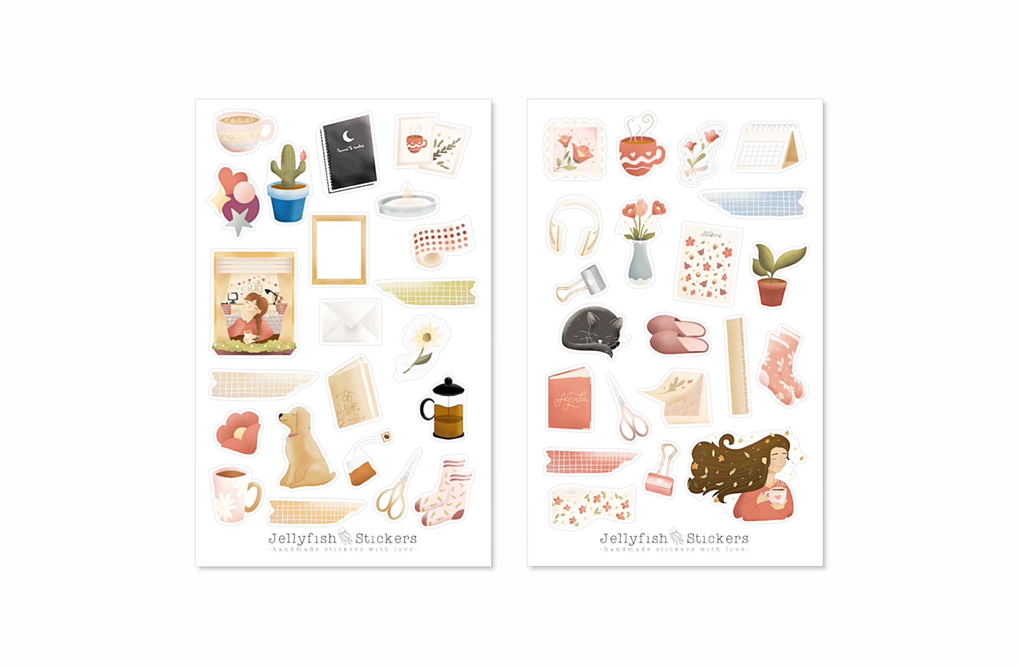 Planer Mädchen Sticker Set