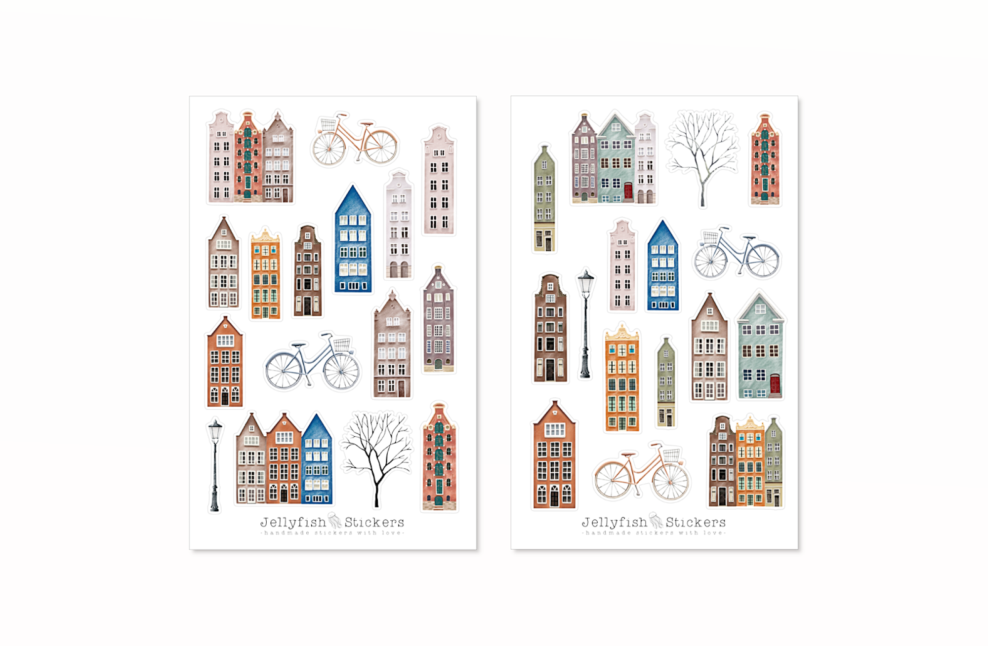 Häuser Sticker Set