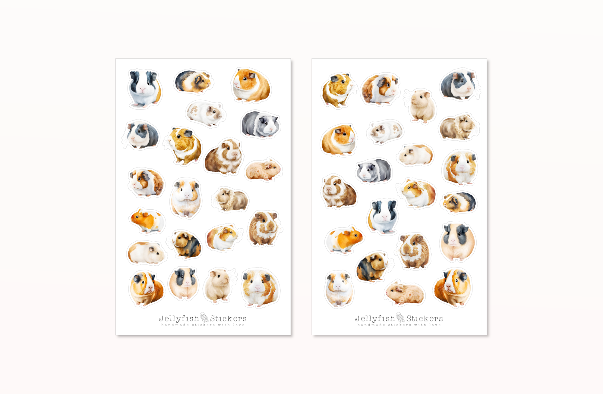 Meerschweinchen Sticker Set