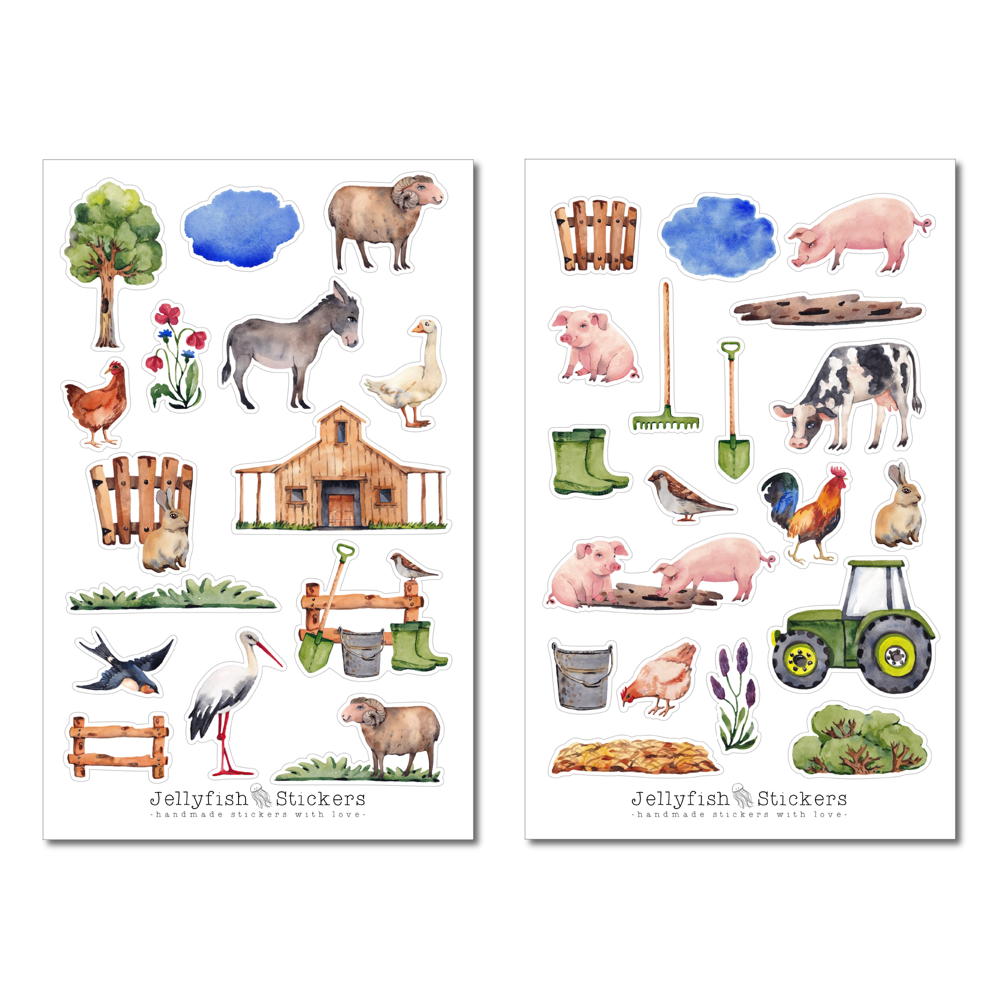 Bauernhof Sticker Set