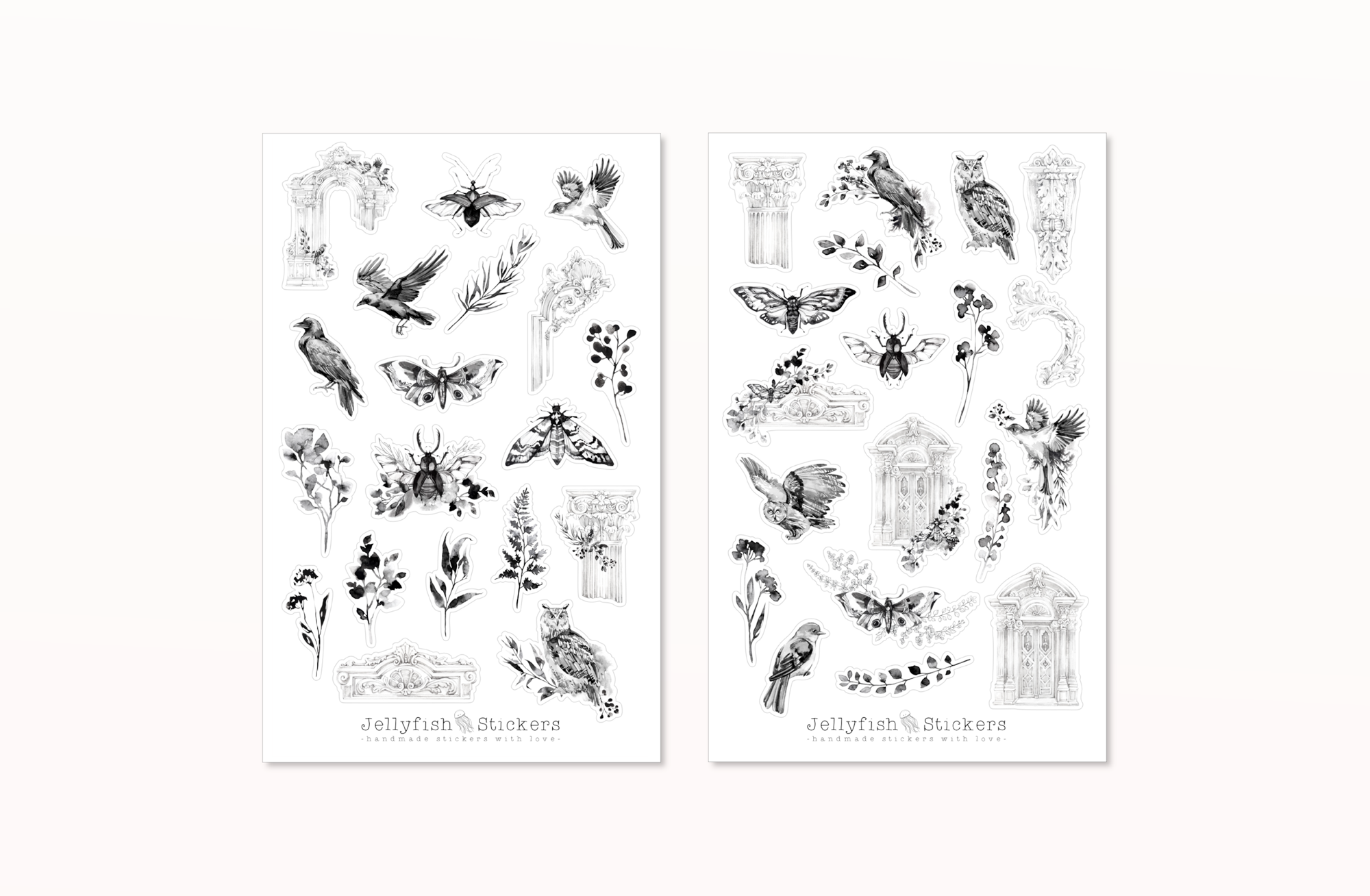 Birds and Insects Sticker Set