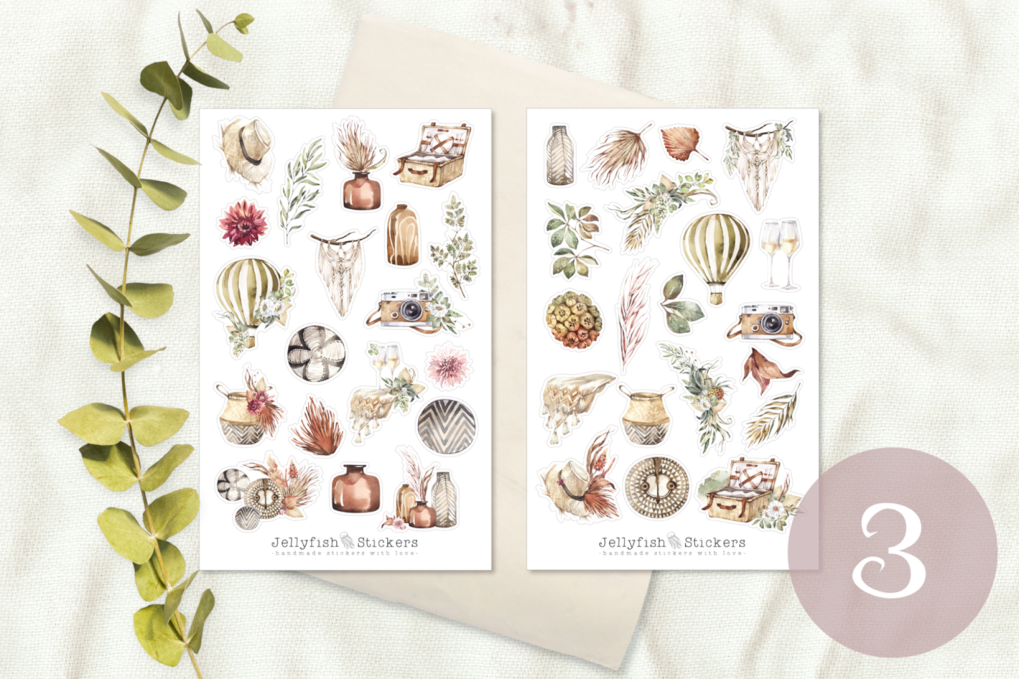 Tiere und Pflanzen Afrikas Sticker Set