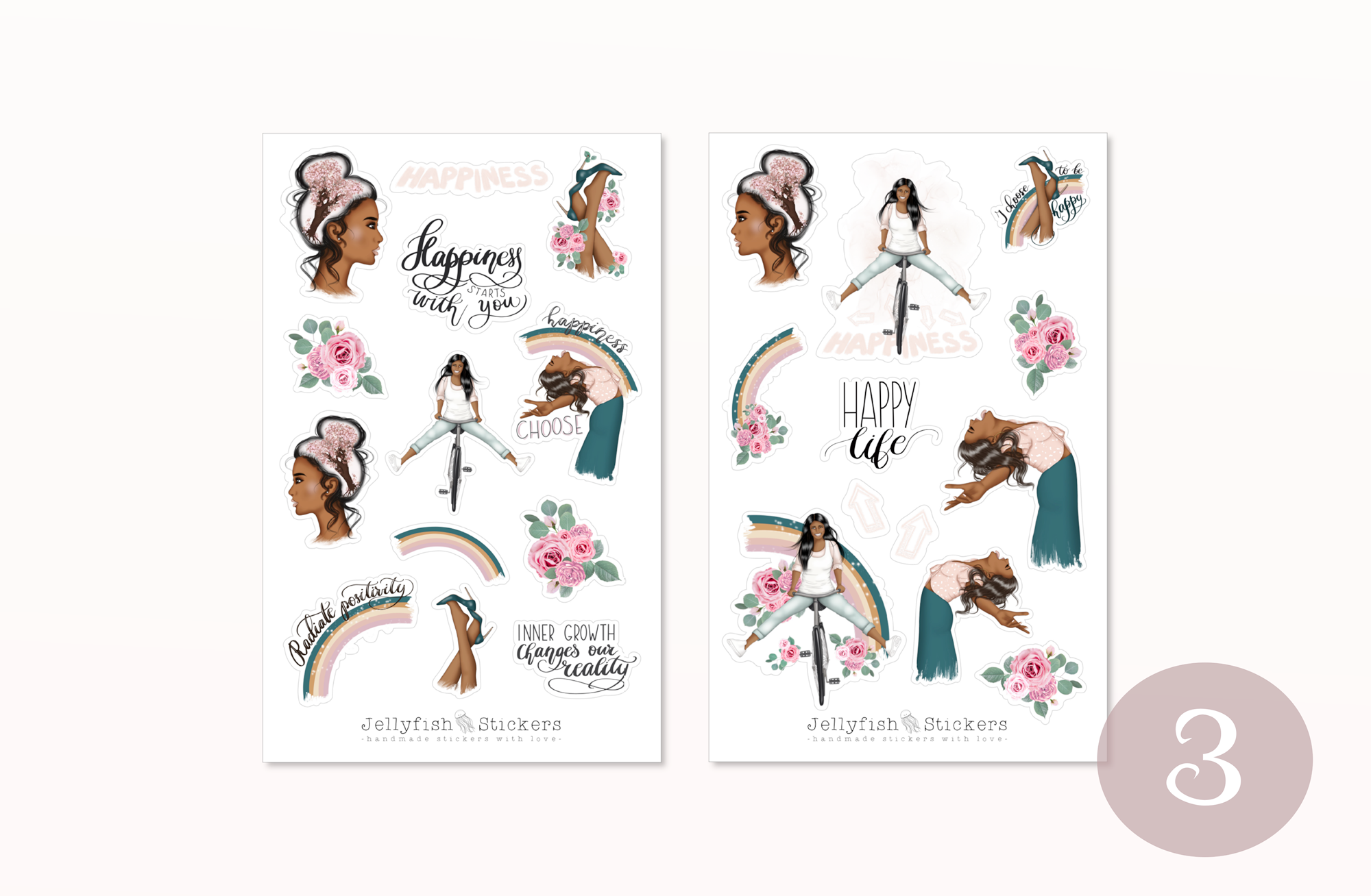 Mädchen Frühling Sticker Set