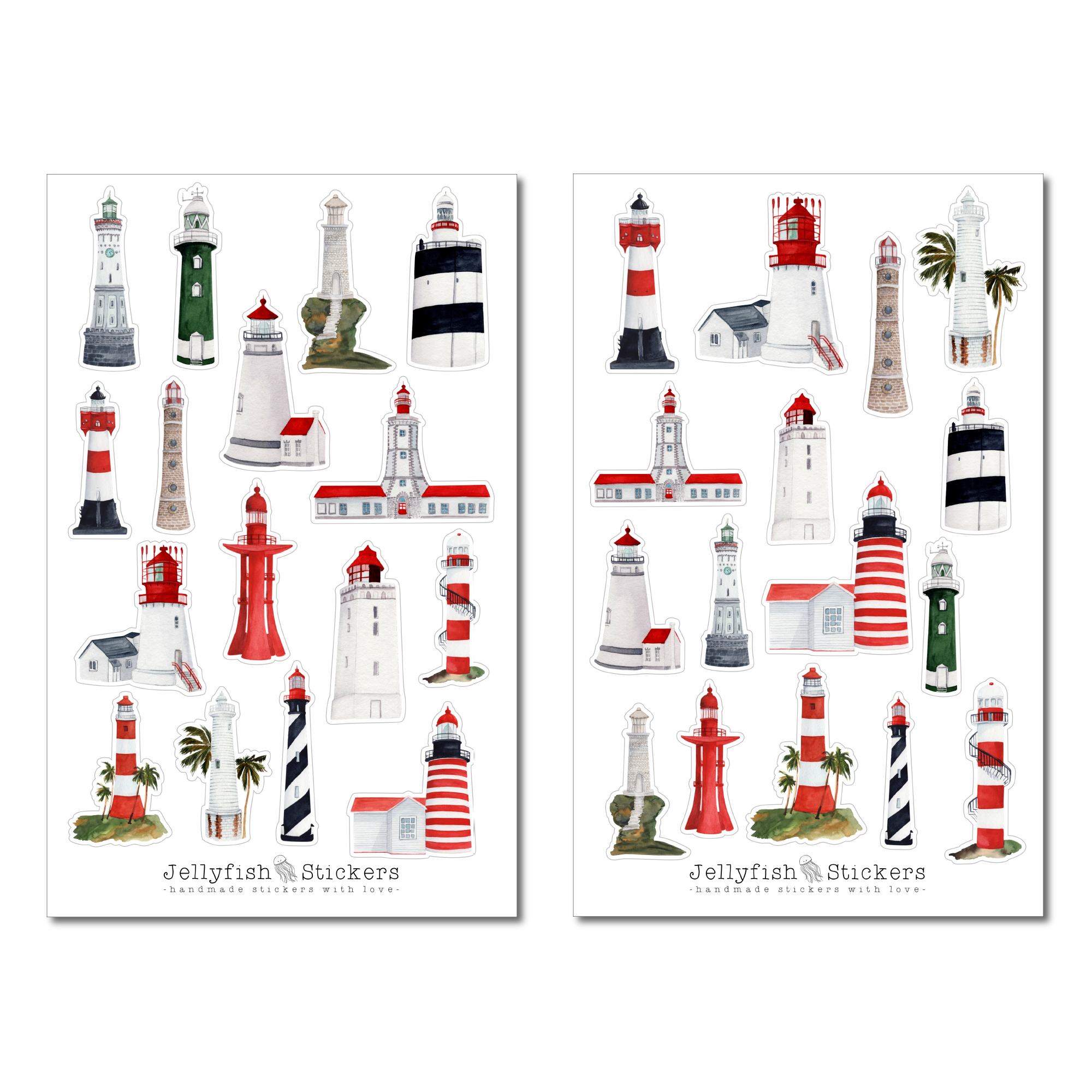 Lighthouses Sticker Set