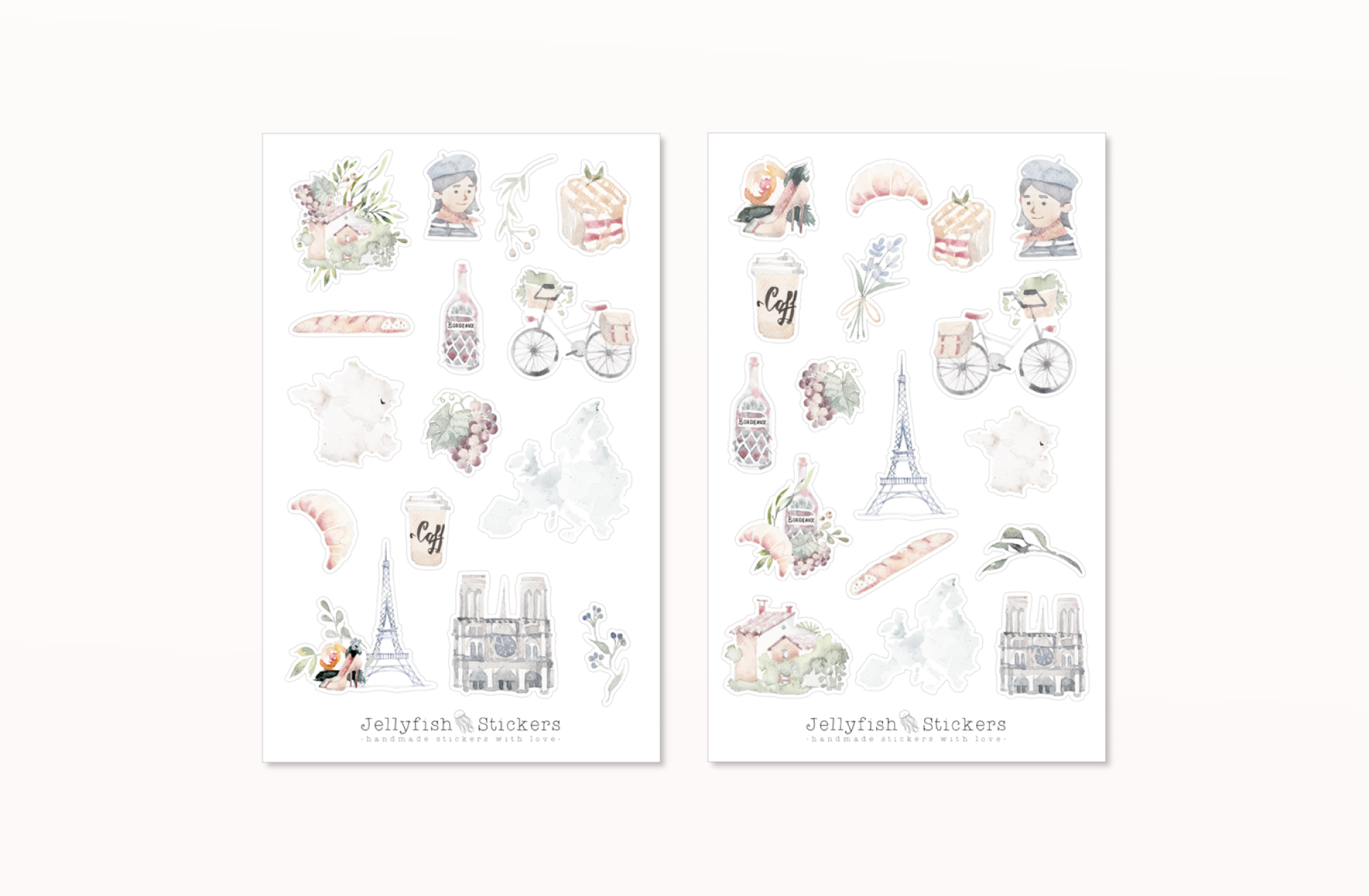 Frankreich Sticker Set