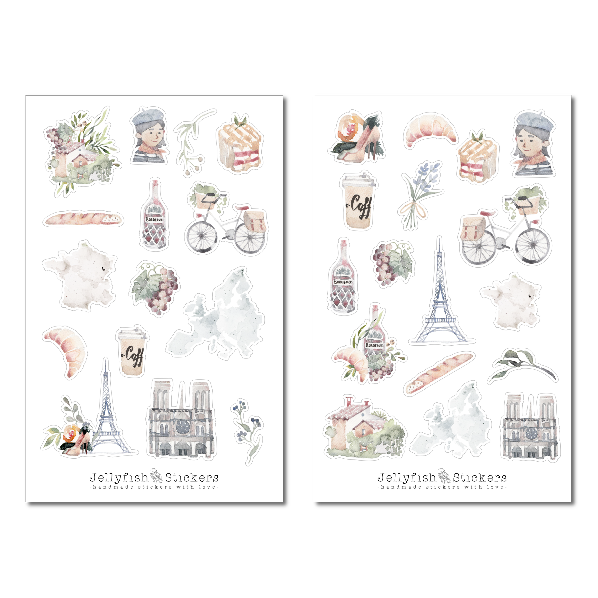 Frankreich Sticker Set