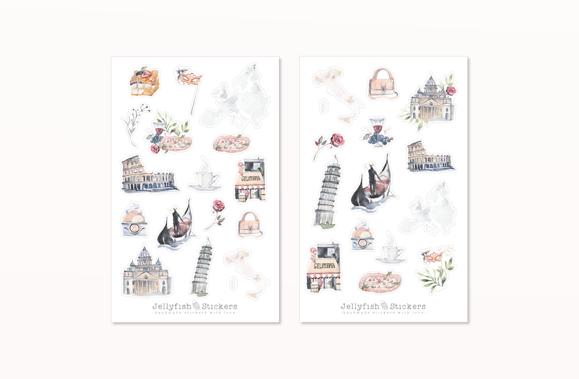 Italien Sticker Set