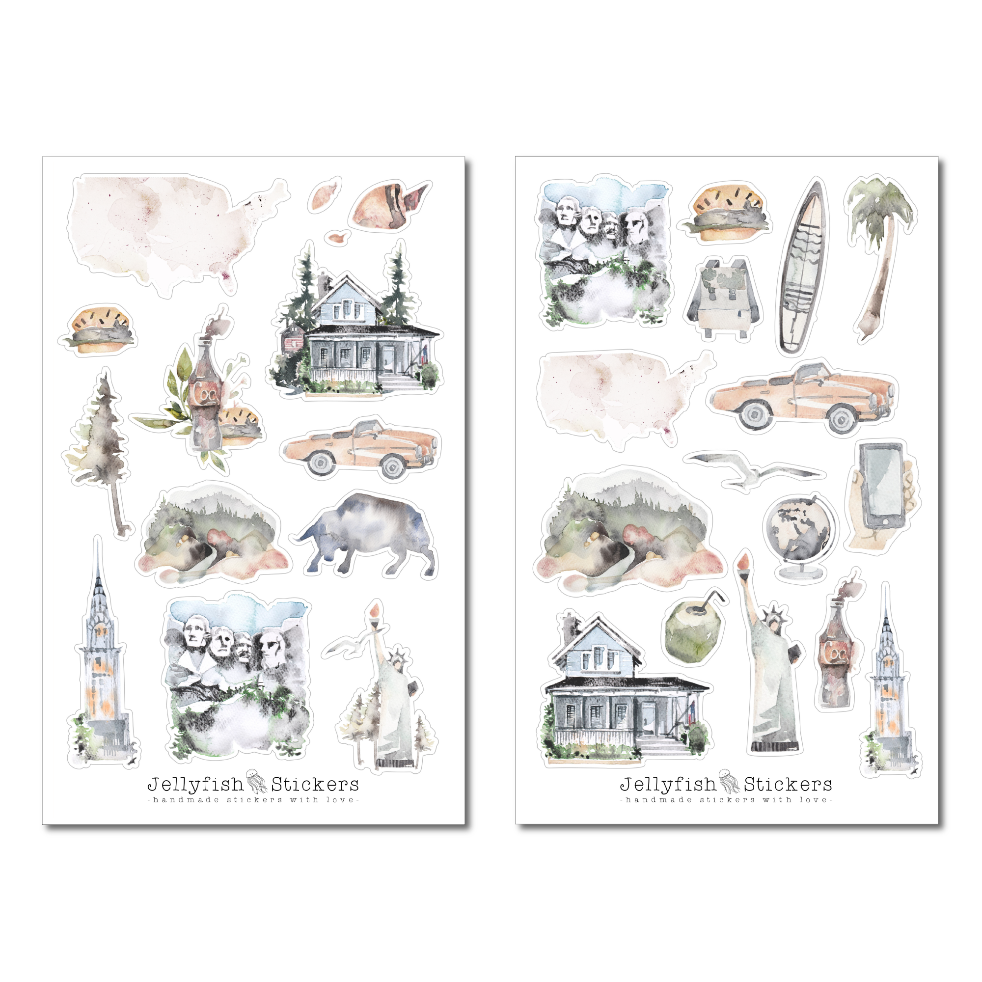 Amerika Sticker Set