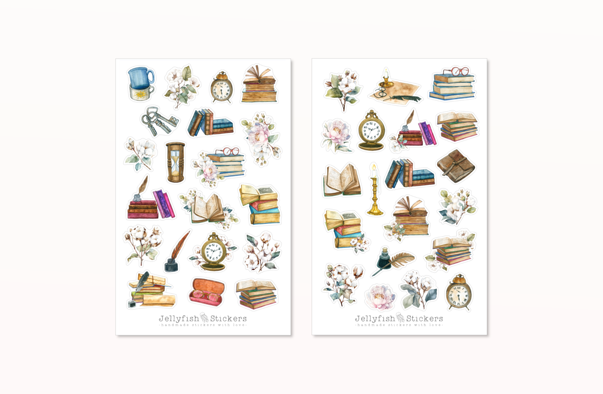 Bücher Sticker Set
