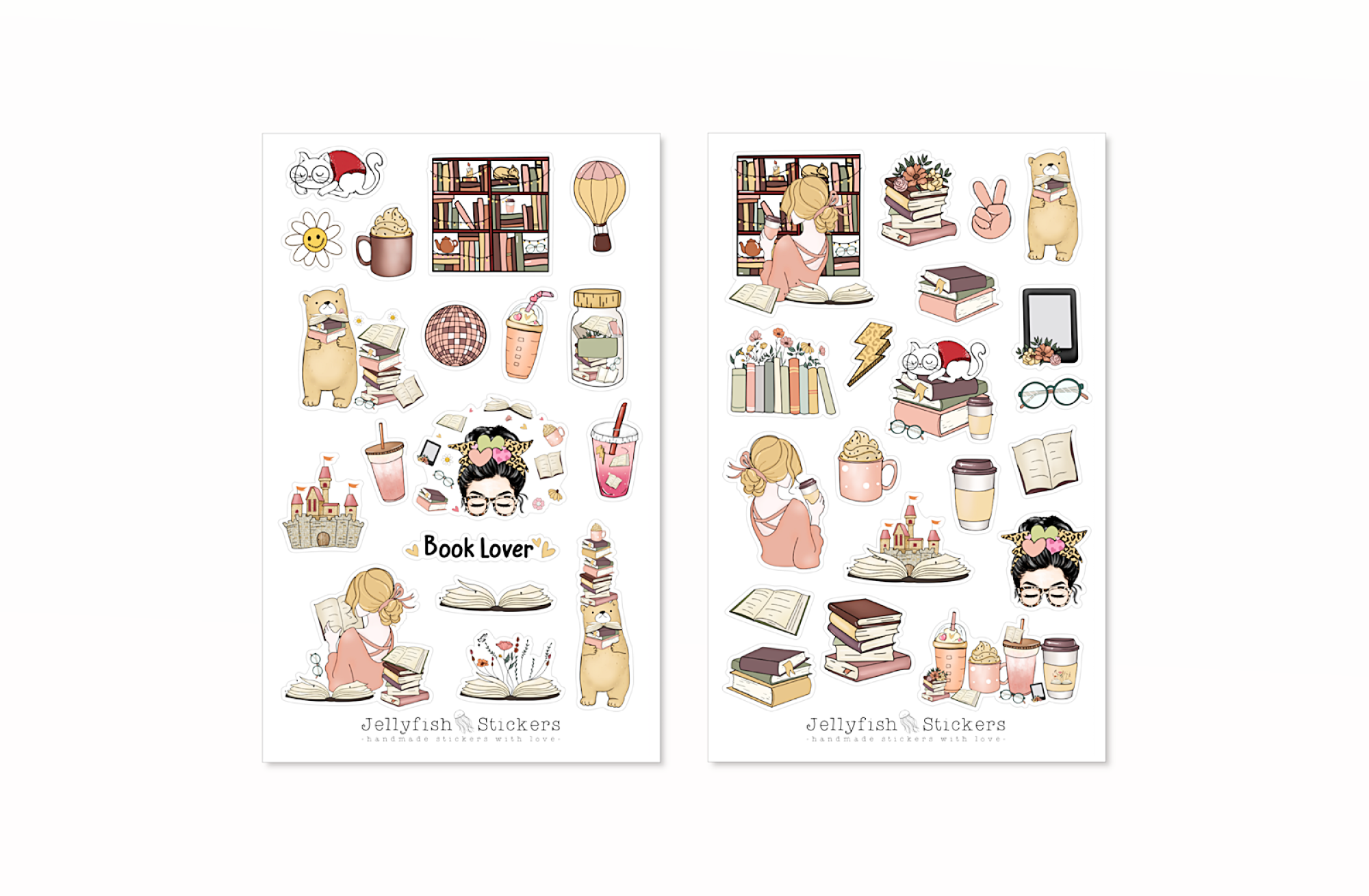 Bücher Sticker Set