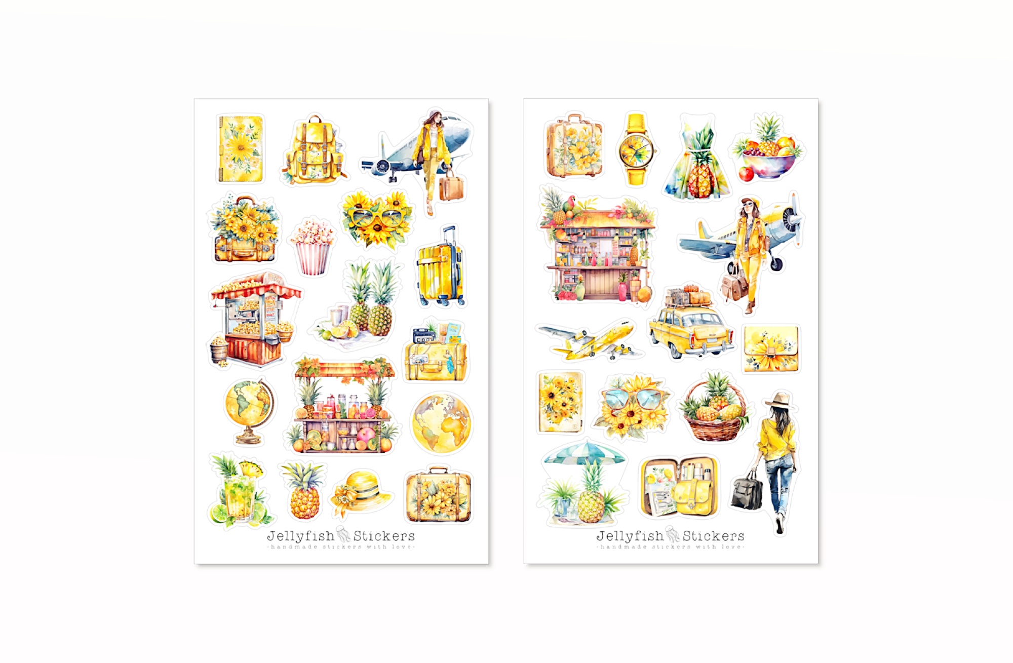 Sommer Urlaub Sticker Set