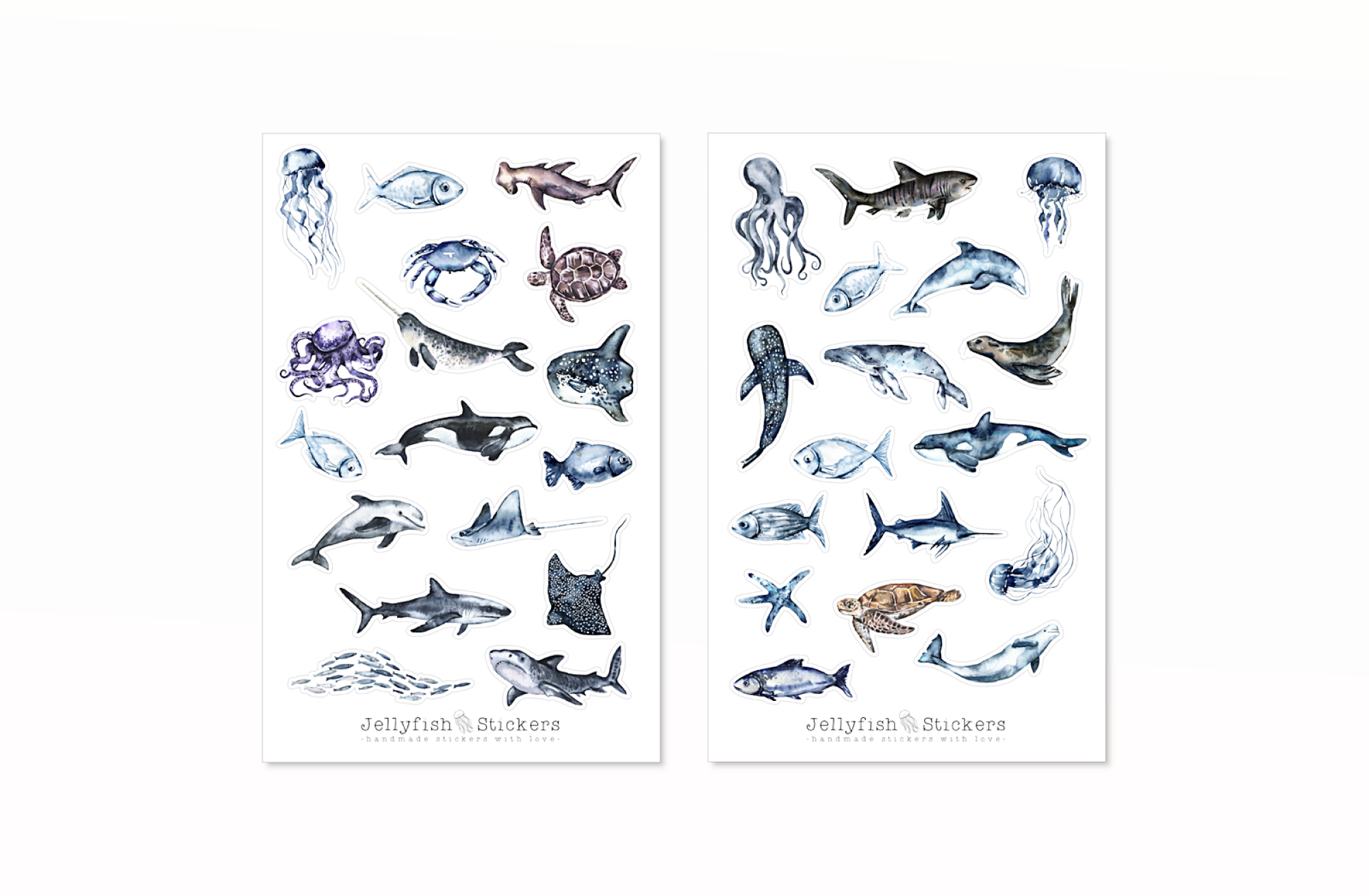 Meerestiere Sticker Set