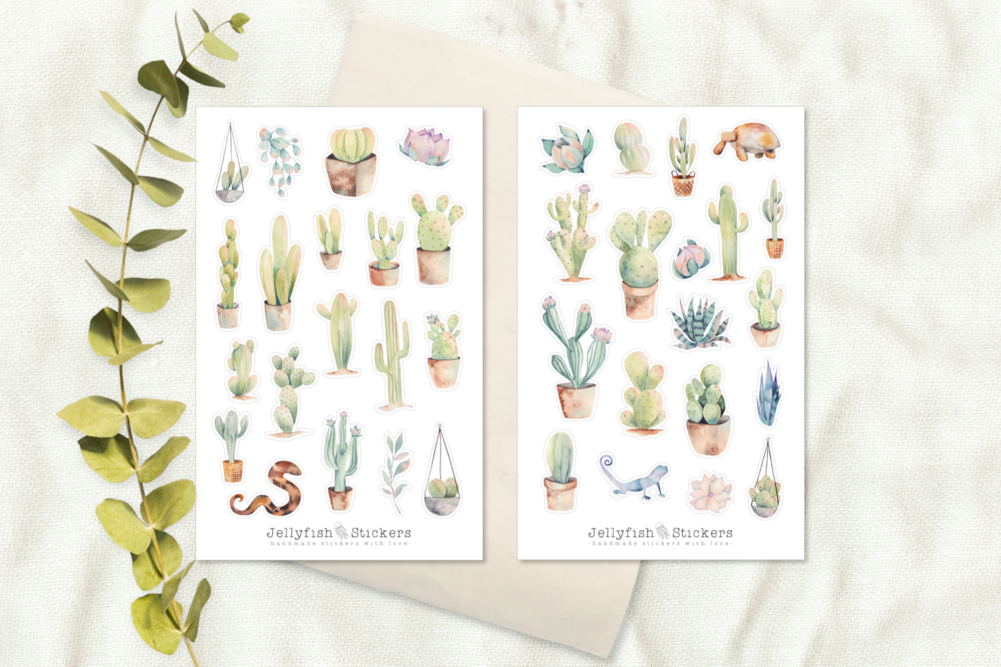 Kaktus Sticker Set
