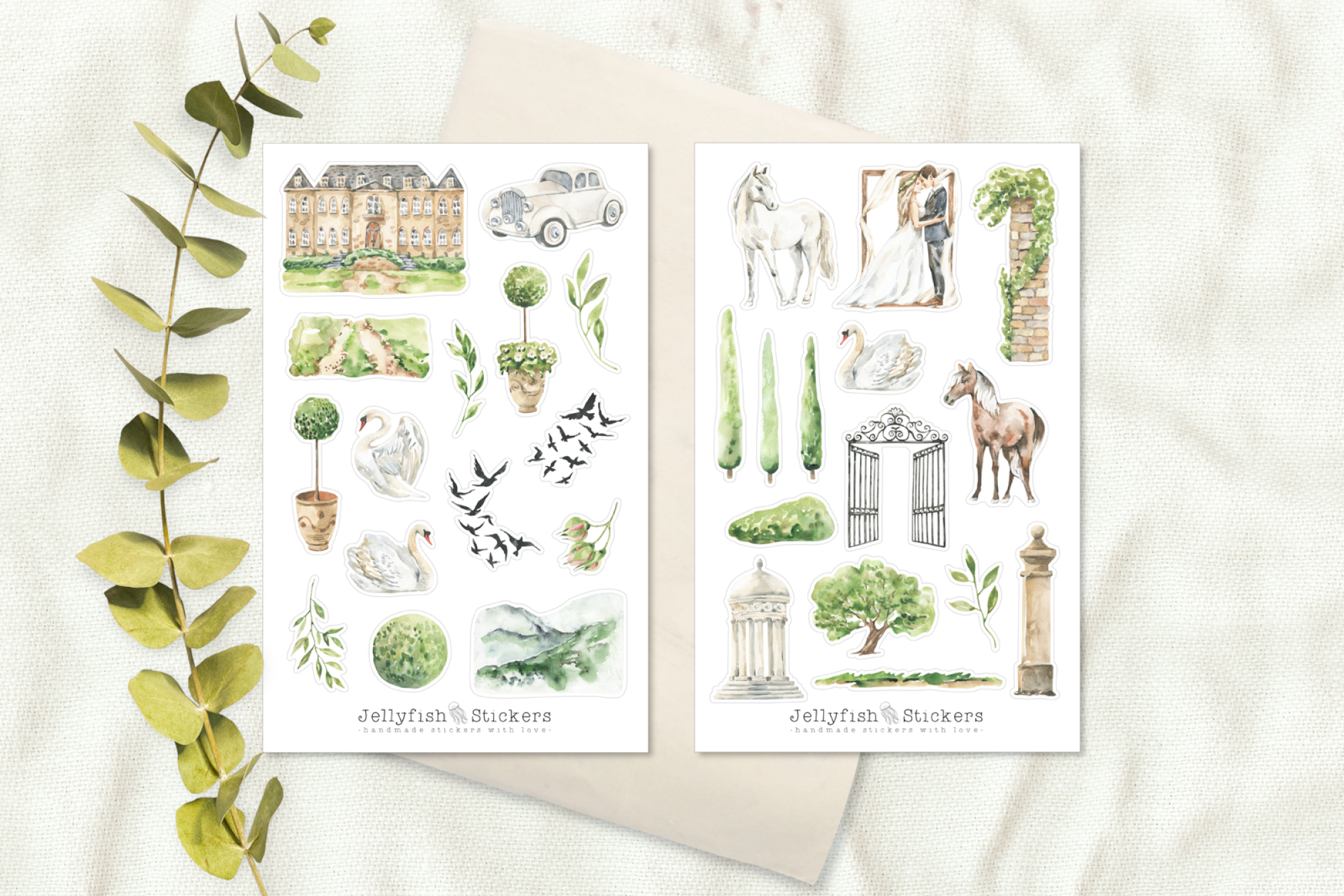 Hochzeit Sticker Set