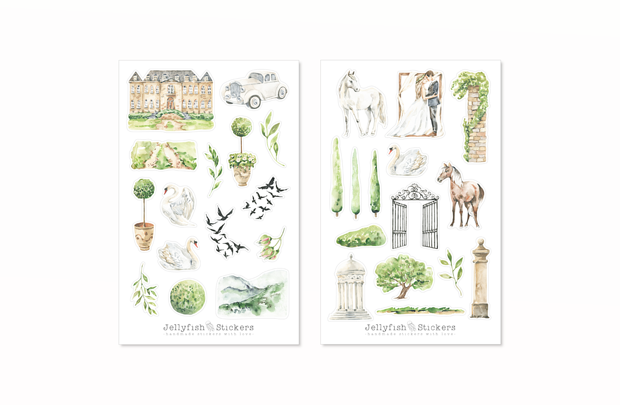 Hochzeit Sticker Set