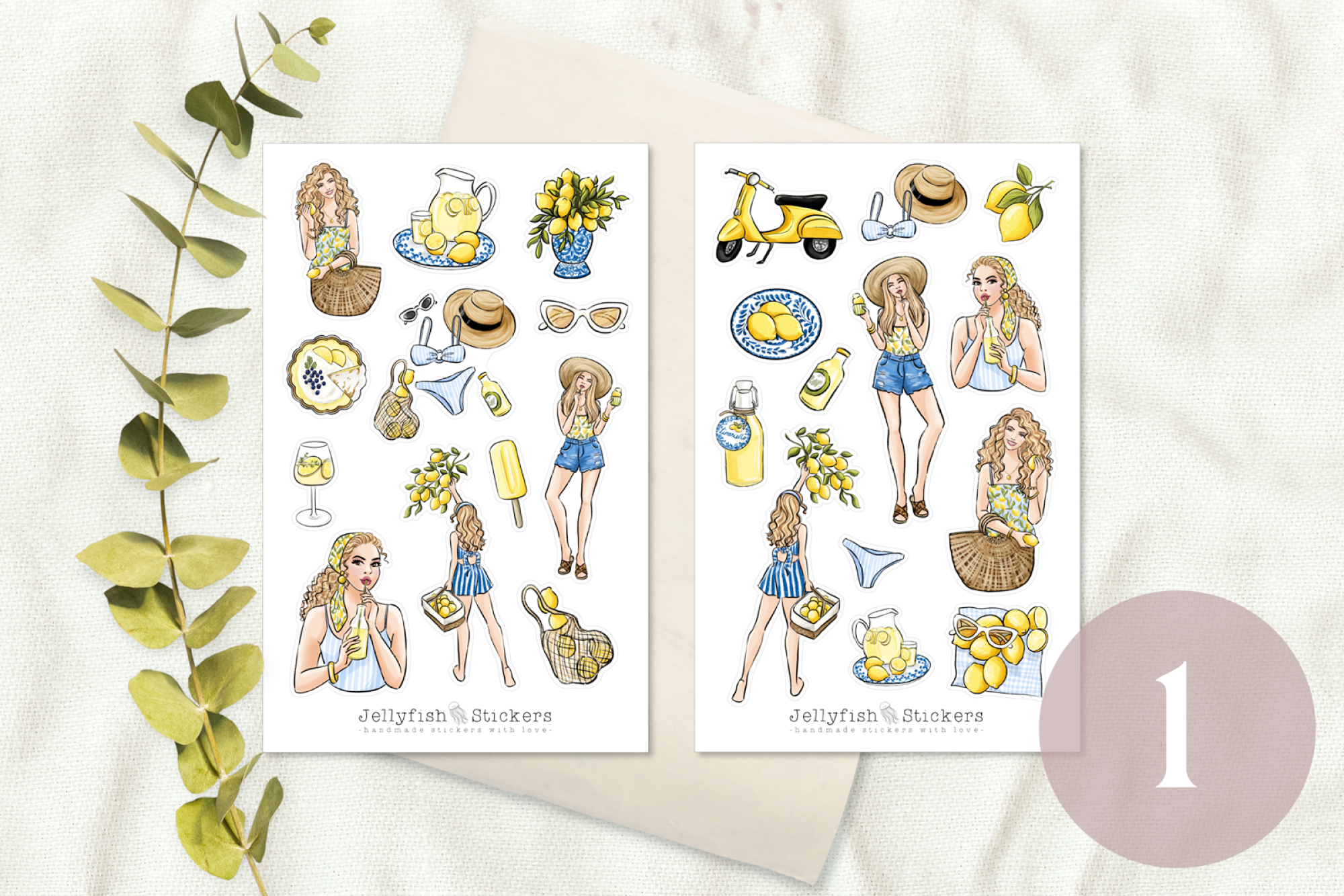 Mädchen Sommer Sticker Set